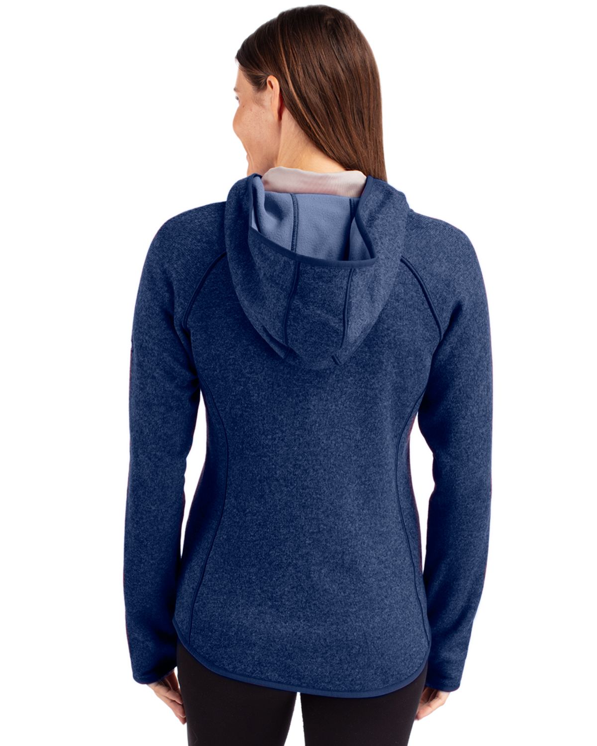 Cutter & Buck Mainsail Sweater-Knit Womens Full Zip Hooded Jacket 18