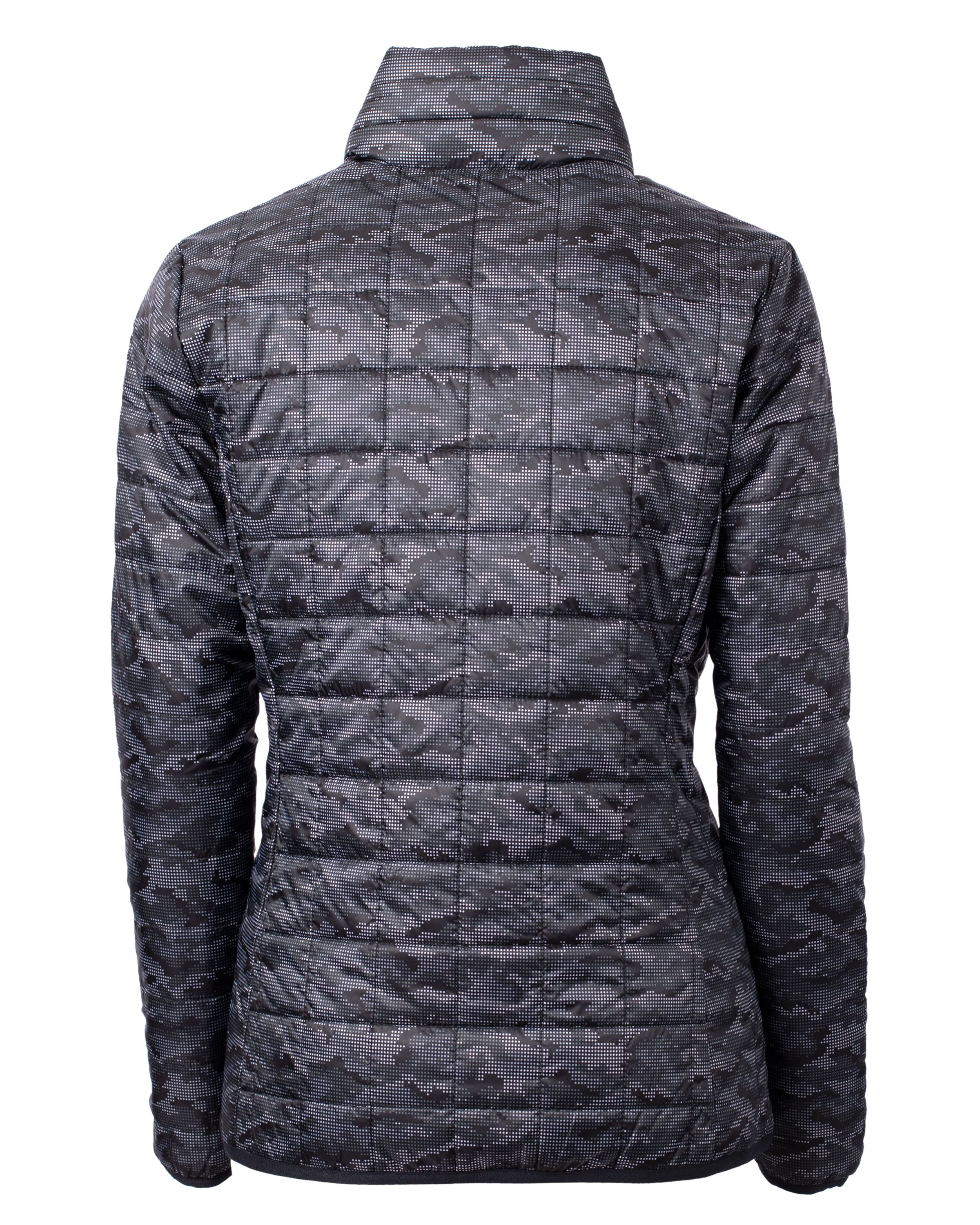 Cutter & Buck Rainier Recycled Insulated Printed Puffer Womens Full Zip Jacket 11