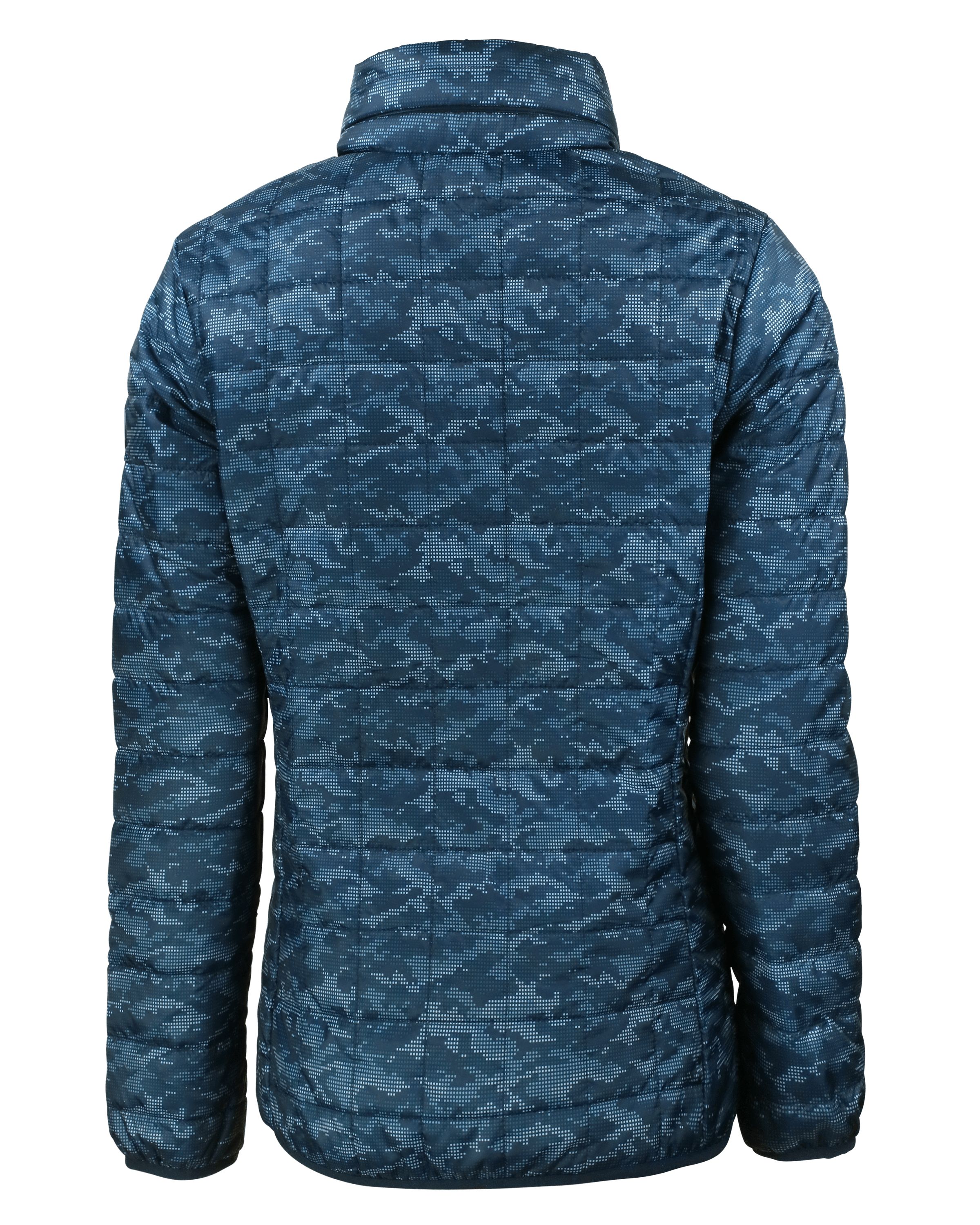 Cutter & Buck Rainier Recycled Insulated Printed Puffer Womens Full Zip Jacket 14
