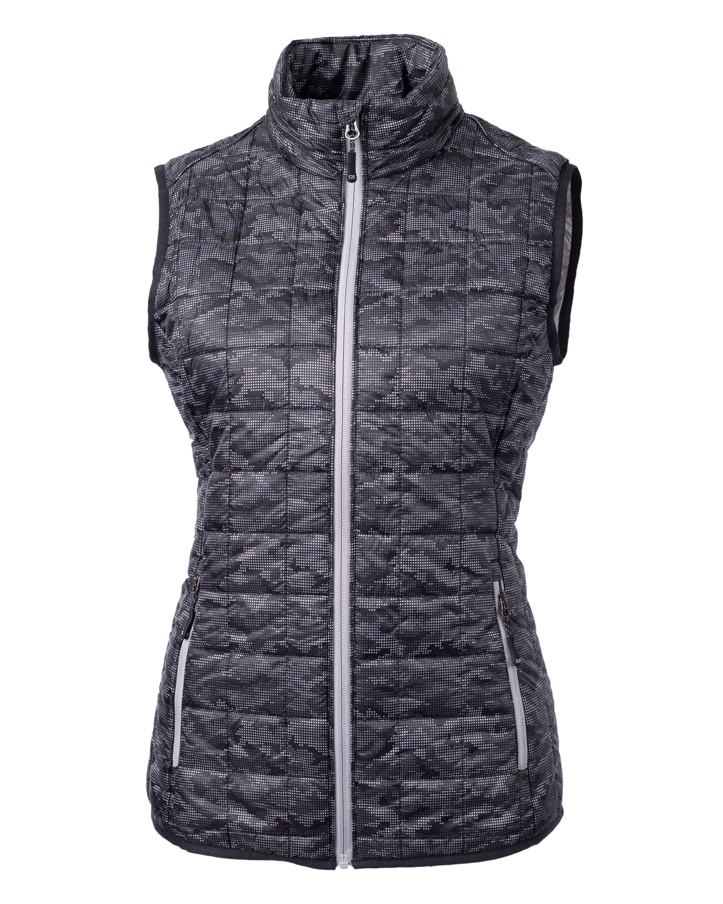 CB Rainier PrimaLoft® Womens Eco Insulated Full Zip Printed Puffer Vest-Cutter &#38; Buck