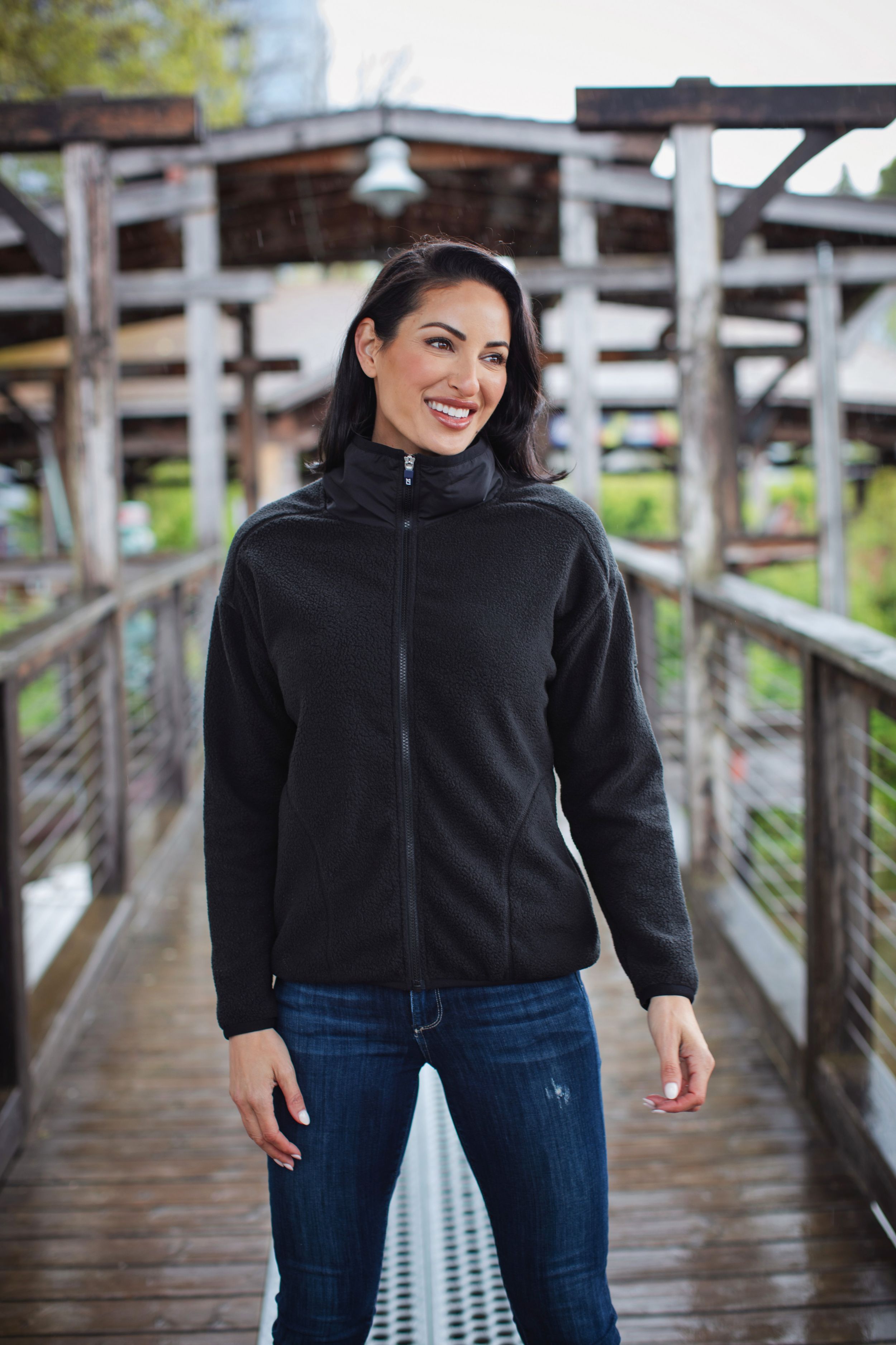 Cutter & Buck Cascade Epic Comfort Recycled Sherpa Fleece Womens Full Zip Jacket