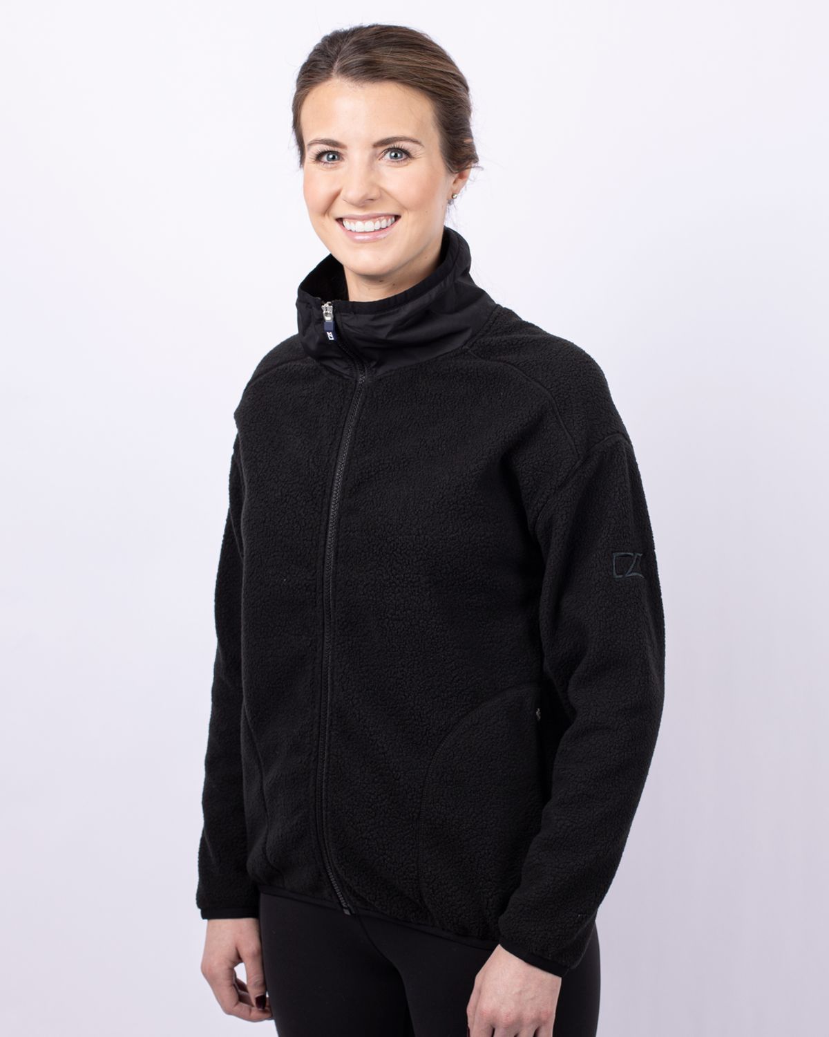Cutter & Buck Cascade Epic Comfort Recycled Sherpa Fleece Womens Full Zip Jacket 24