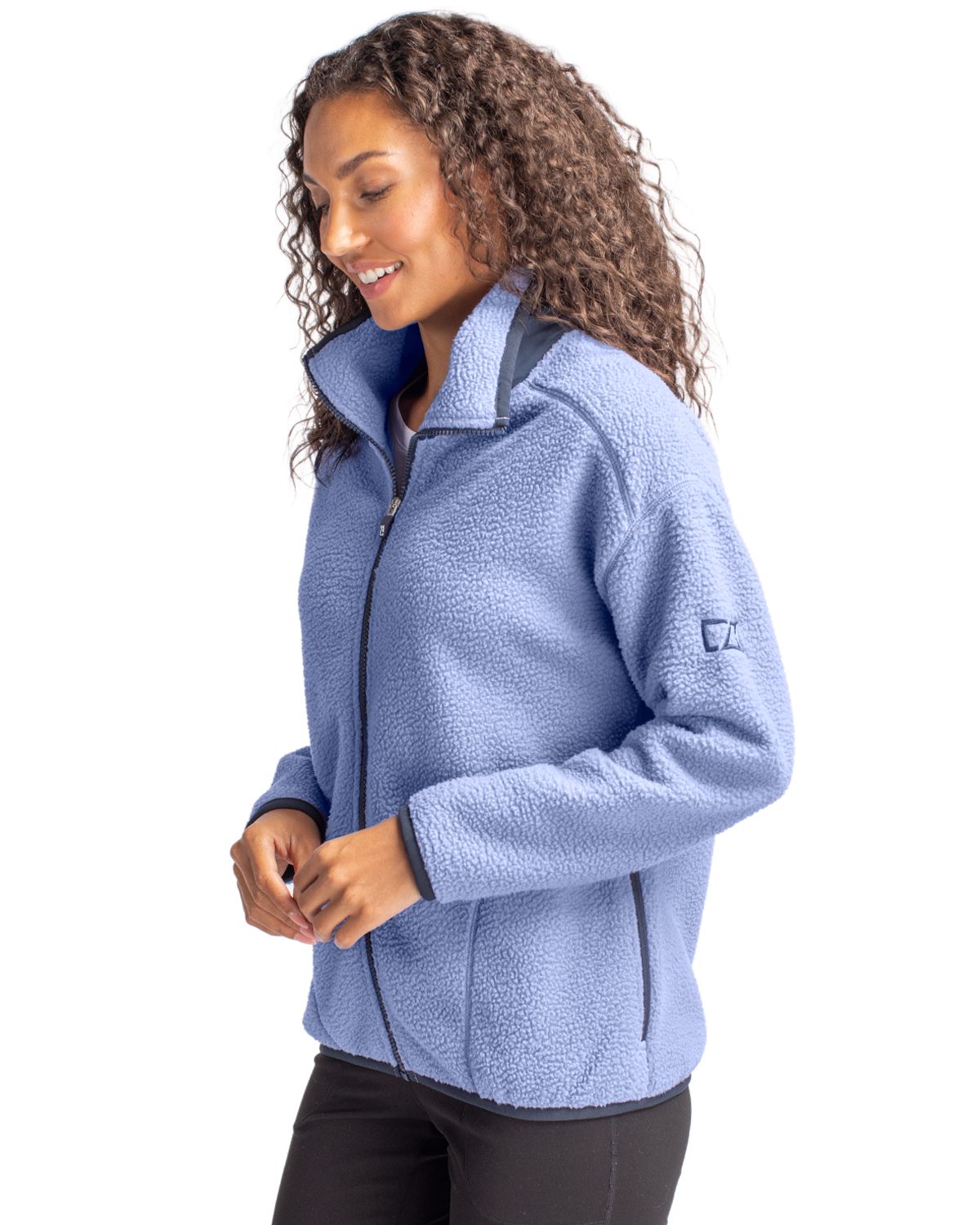 Cutter & Buck Cascade Epic Comfort Recycled Sherpa Fleece Womens Full Zip Jacket 104