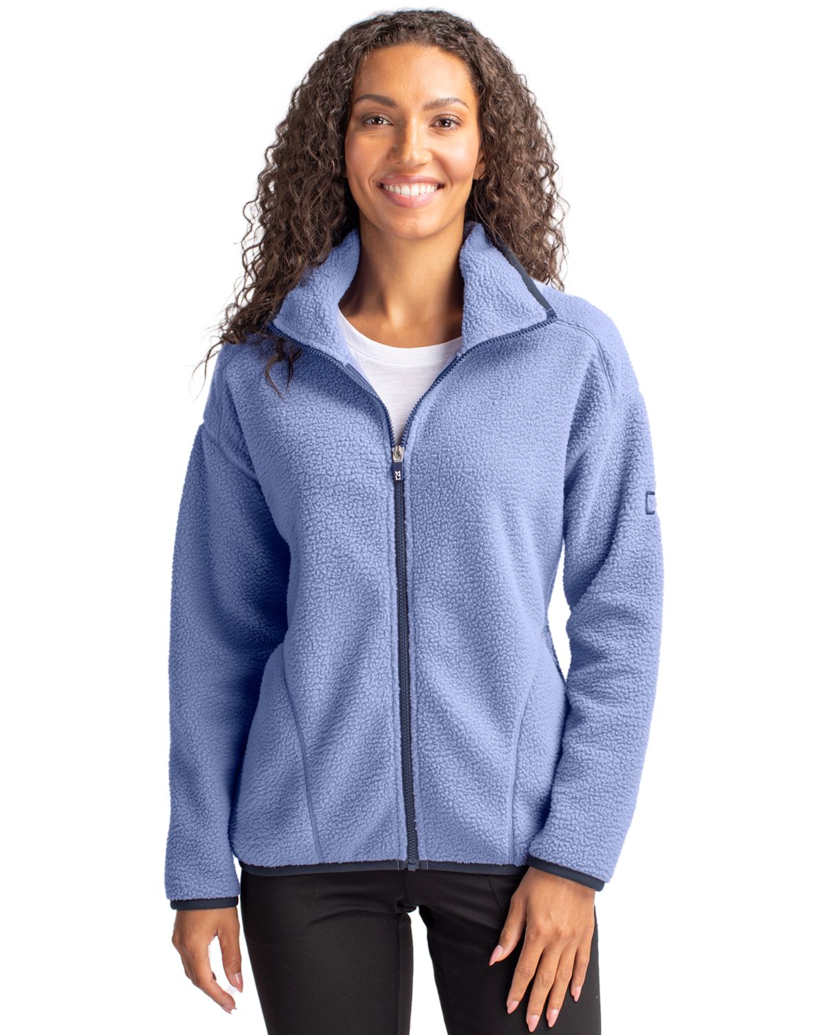 Cutter & Buck Cascade Epic Comfort Recycled Sherpa Fleece Womens Full Zip Jacket 81