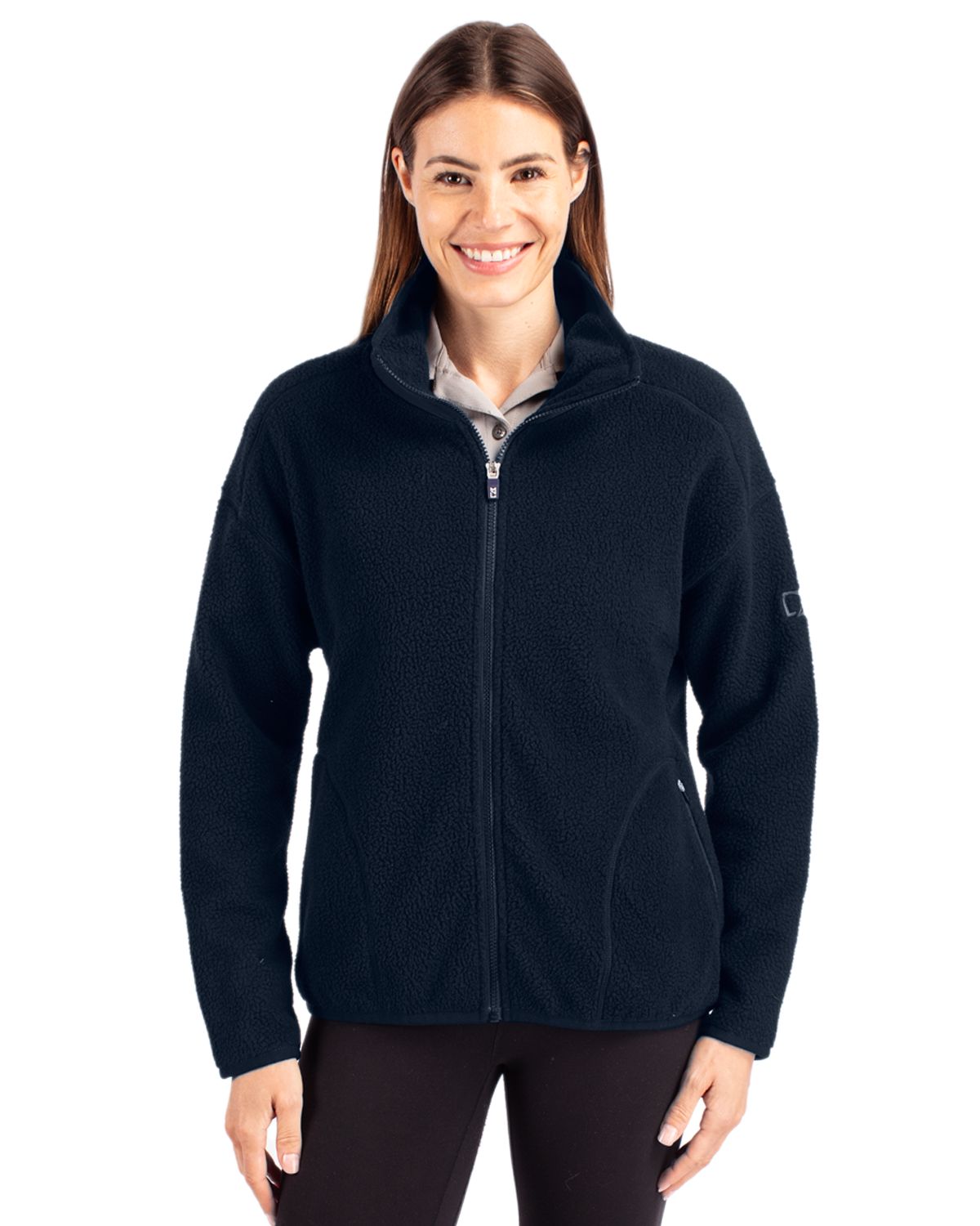 Cutter & Buck Cascade Epic Comfort Recycled Sherpa Fleece Womens Full Zip Jacket 105