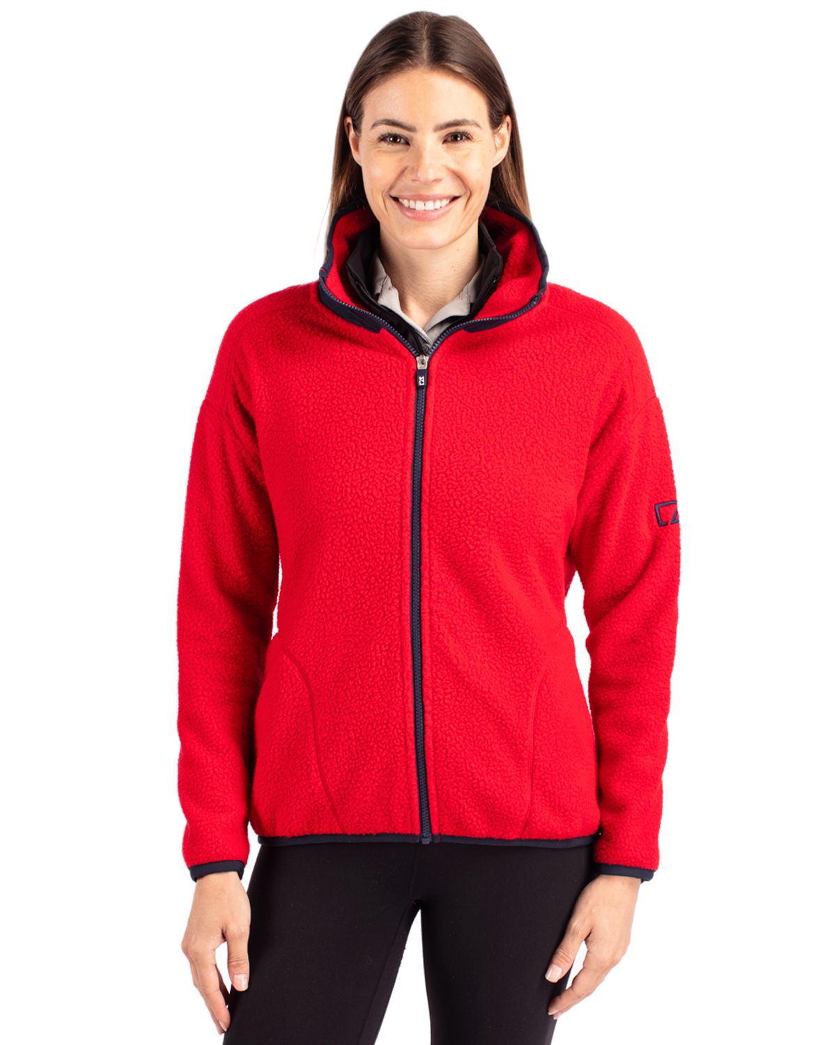 Cutter & Buck Cascade Epic Comfort Recycled Sherpa Fleece Womens Full Zip Jacket 110