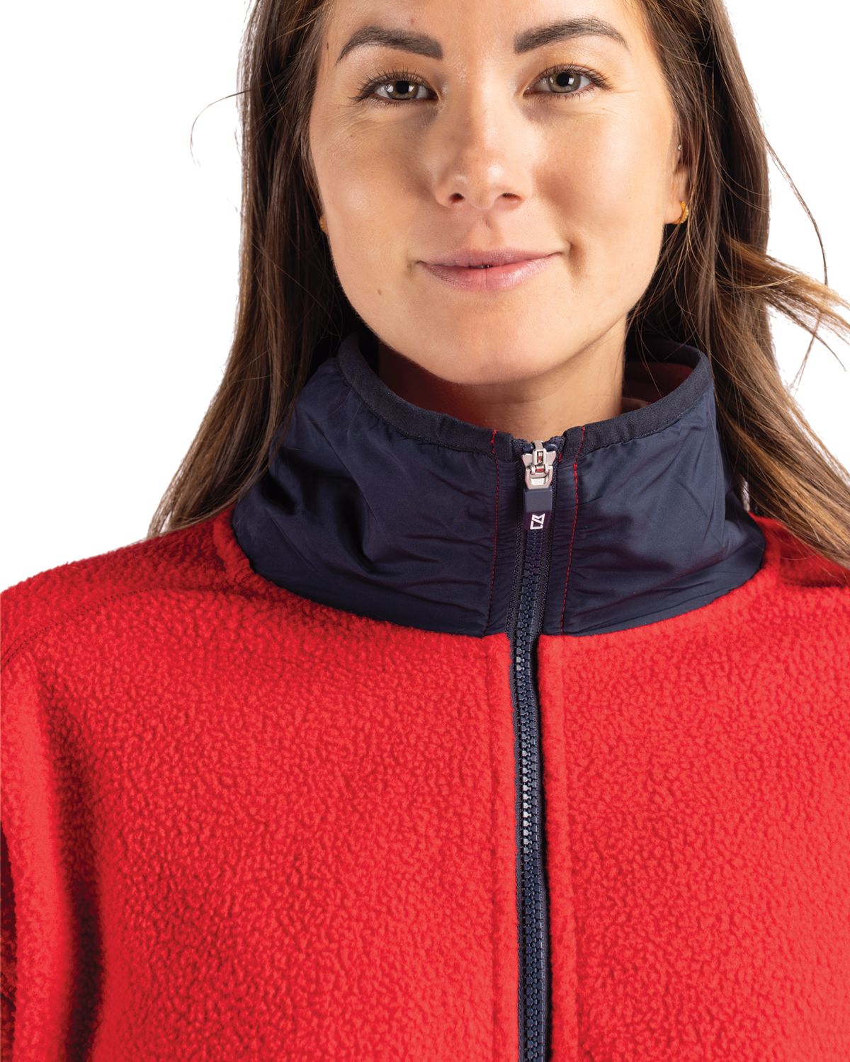 Cutter & Buck Cascade Epic Comfort Recycled Sherpa Fleece Womens Full Zip Jacket 86