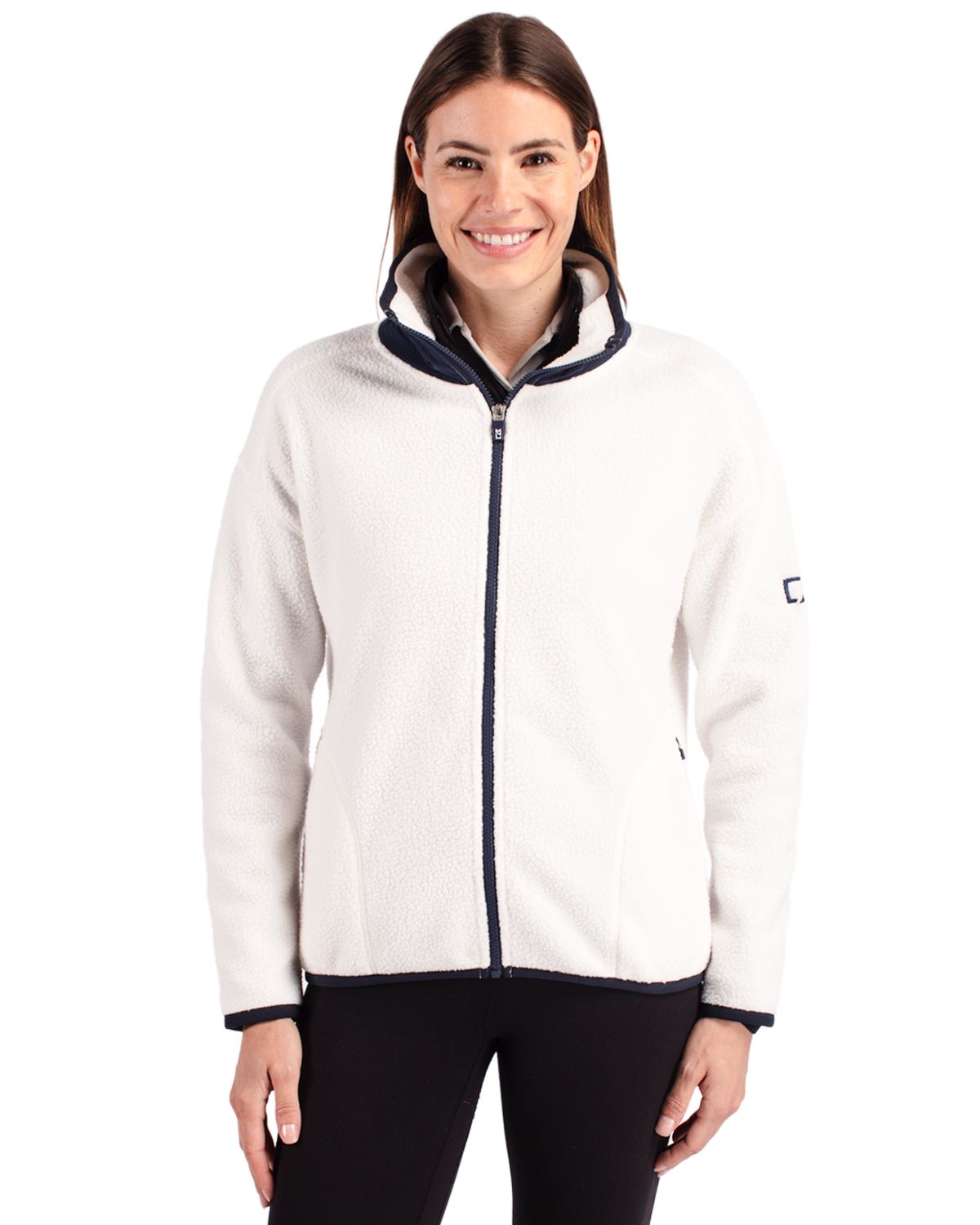 Cutter & Buck Cascade Epic Comfort Recycled Sherpa Fleece Womens Full Zip Jacket 119