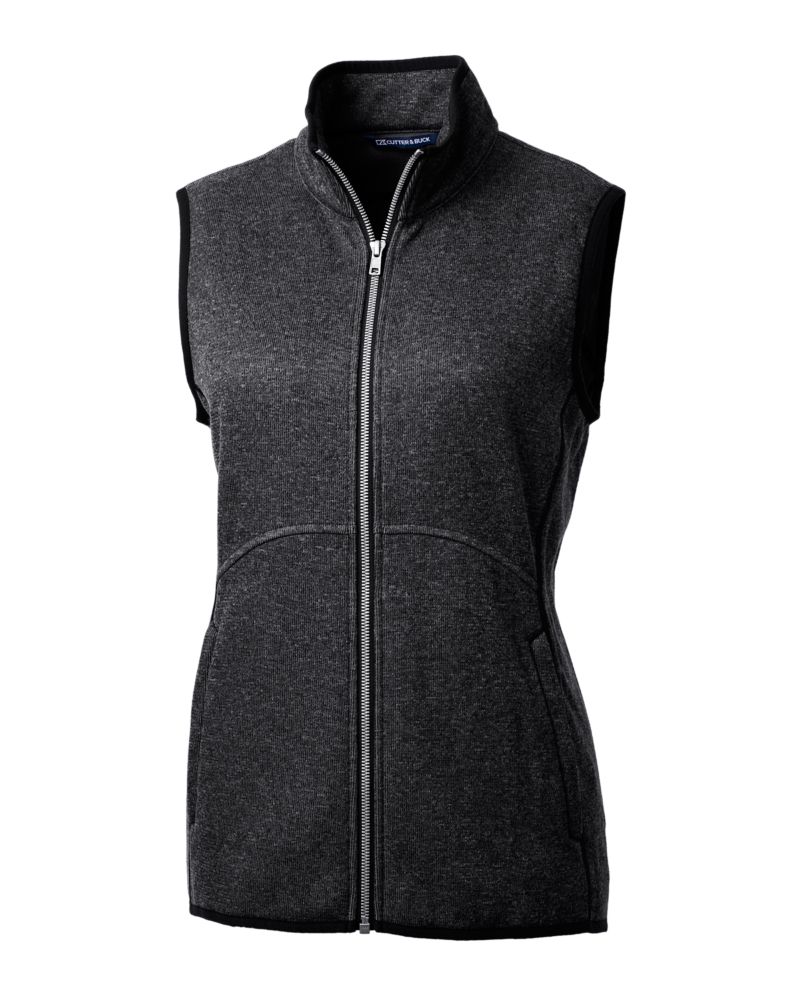 Cutter & Buck Mainsail Sweater-Knit Womens Full Zip Vest 64