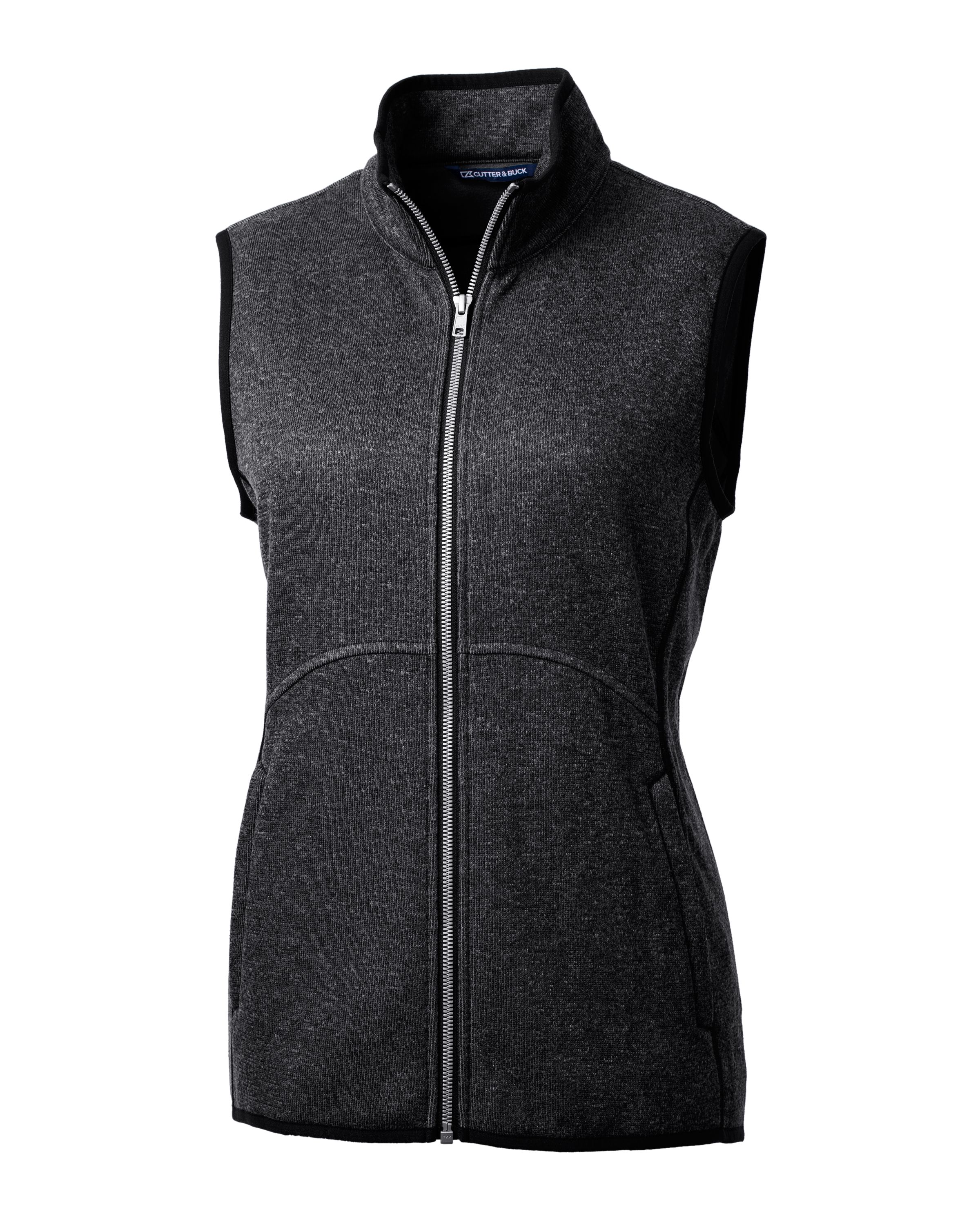 CB Mainsail Sweater Knit Womens Full Zip Vest-Cutter &#38; Buck