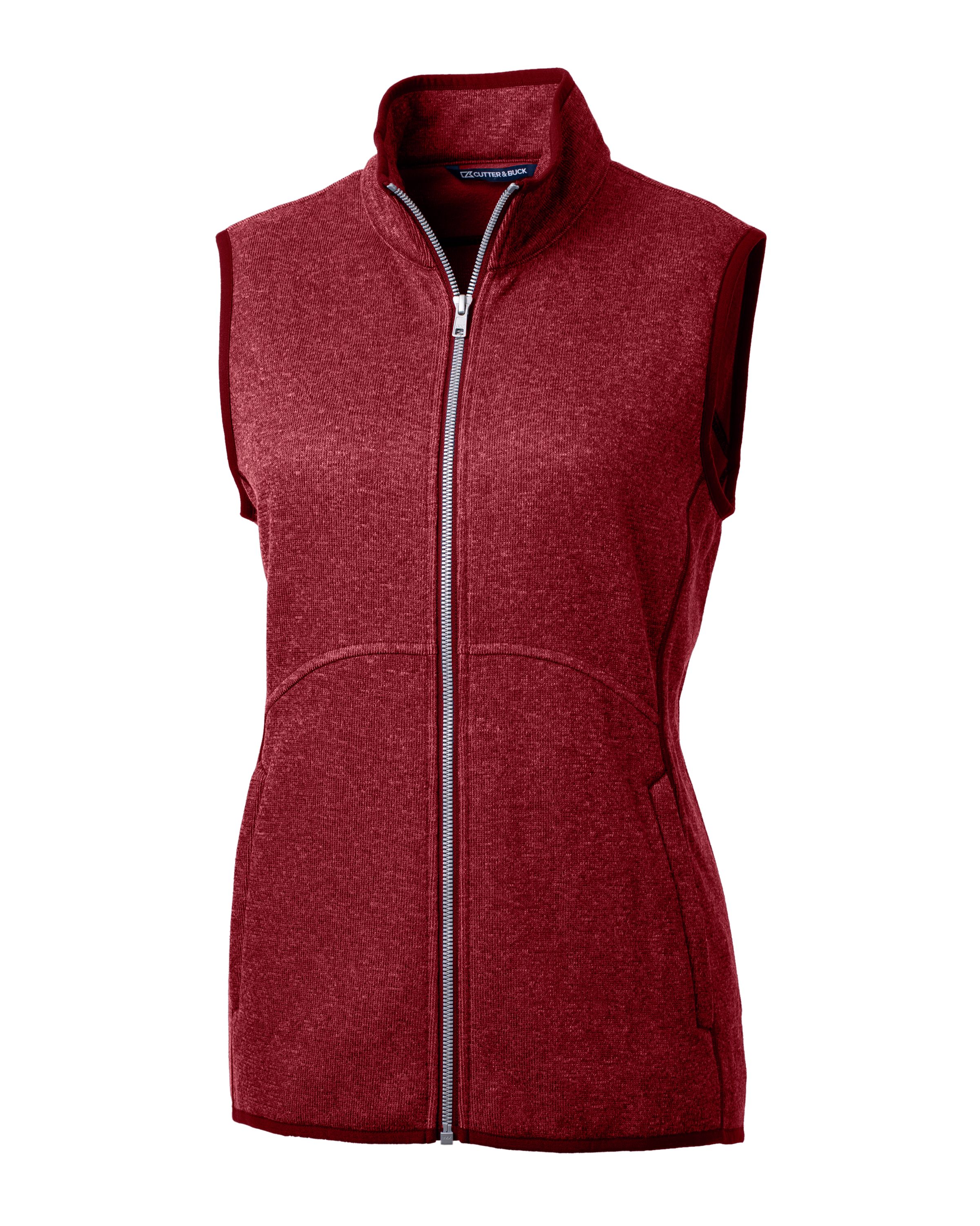 Cutter & Buck Mainsail Sweater-Knit Womens Full Zip Vest 52