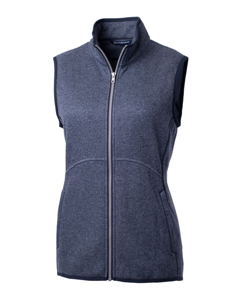 Cutter & Buck Mainsail Sweater-Knit Womens Full Zip Vest 58