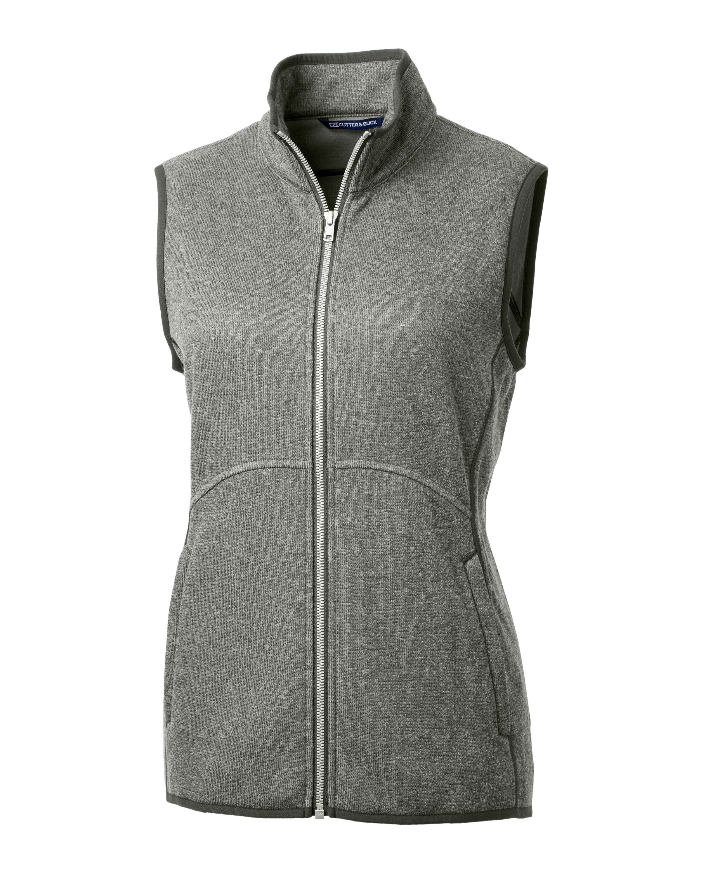 Cutter & Buck Mainsail Sweater-Knit Womens Full Zip Vest 60