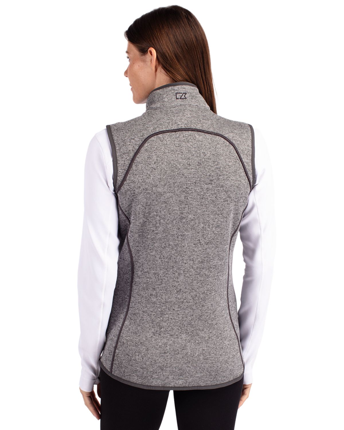 Cutter & Buck Mainsail Sweater-Knit Womens Full Zip Vest 43