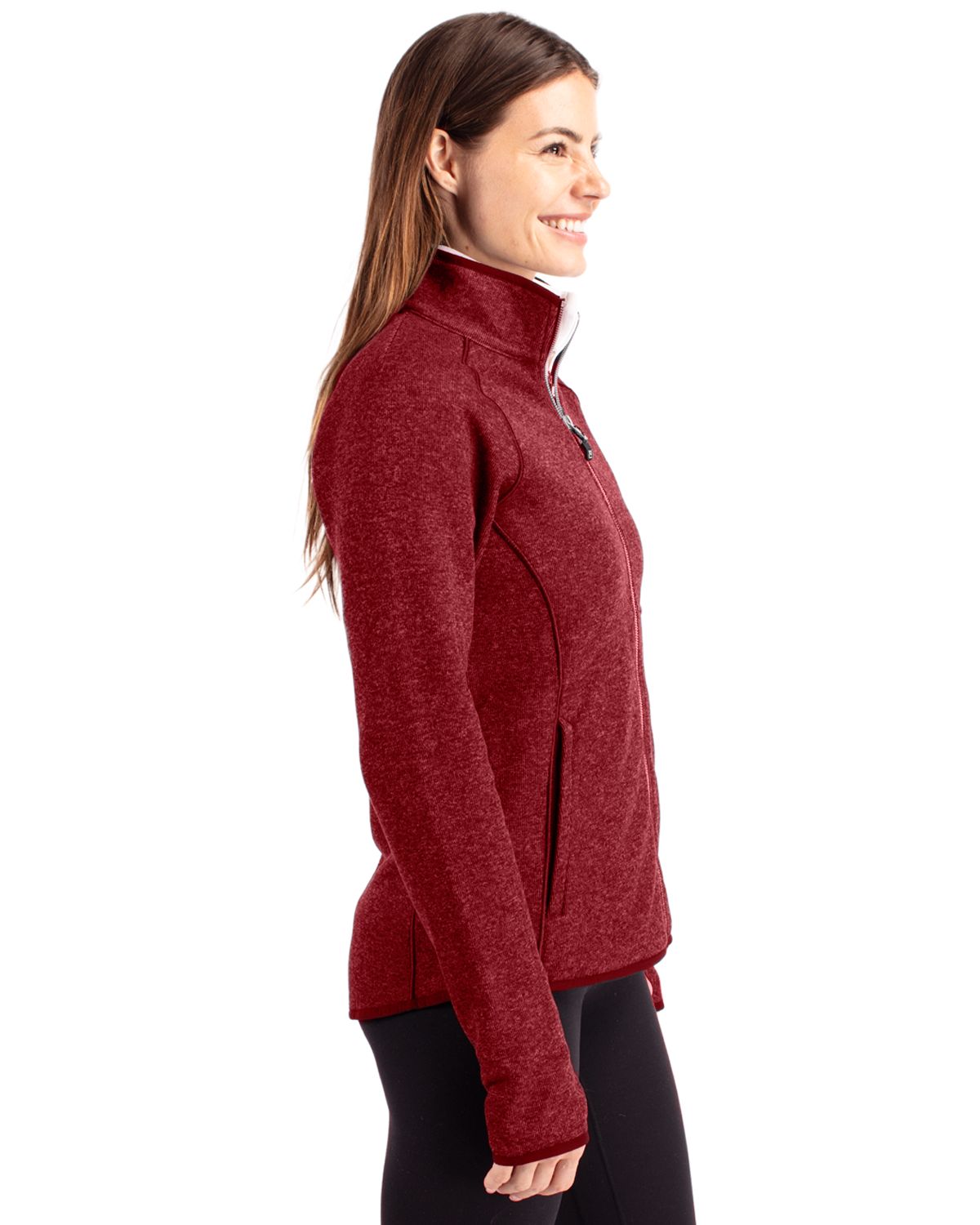 Cutter & Buck Mainsail Sweater-Knit Womens Full Zip Jacket 69