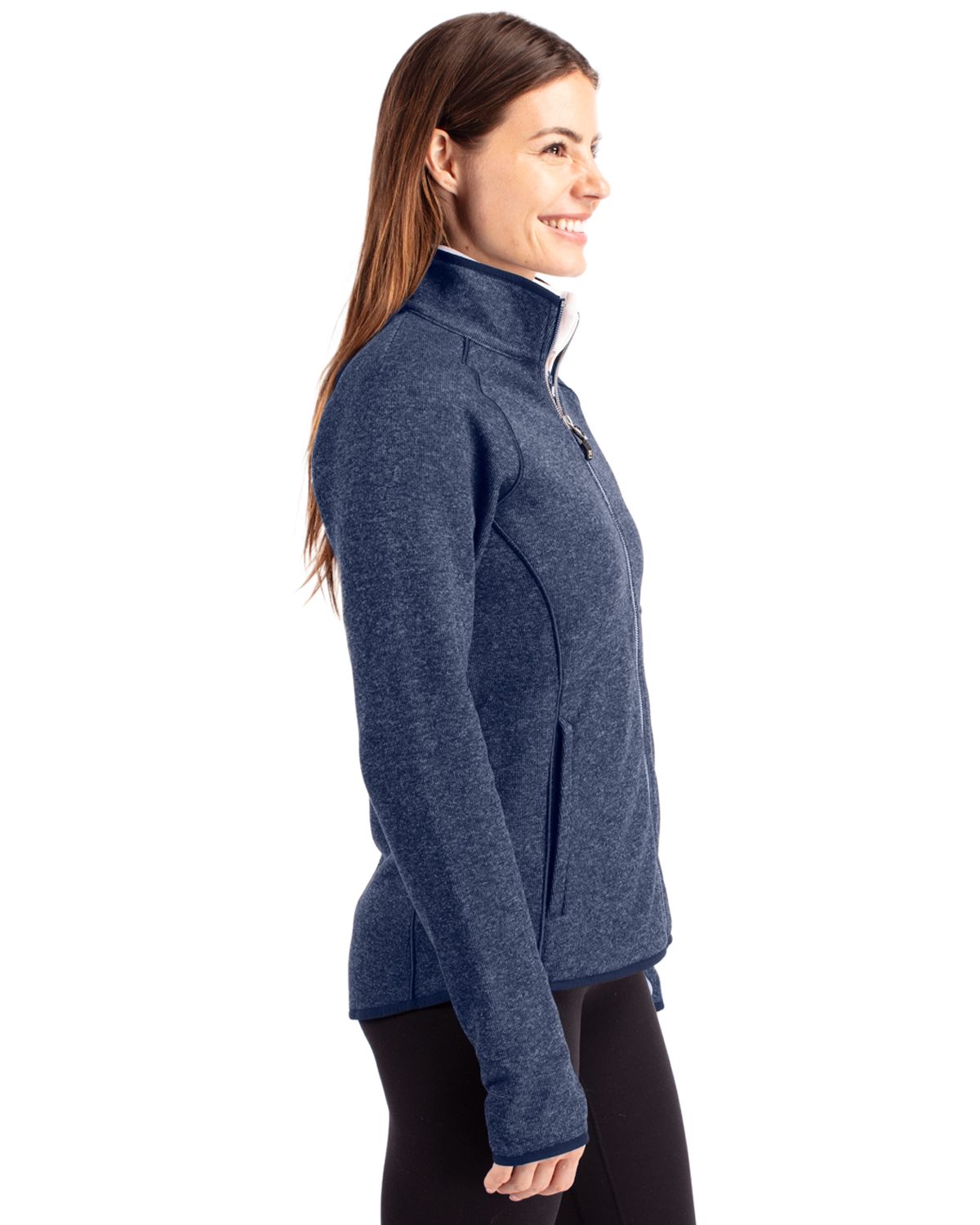 Cutter & Buck Mainsail Sweater-Knit Womens Full Zip Jacket 72