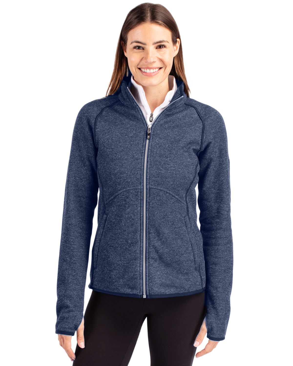 Cutter & Buck Mainsail Sweater-Knit Womens Full Zip Jacket 71