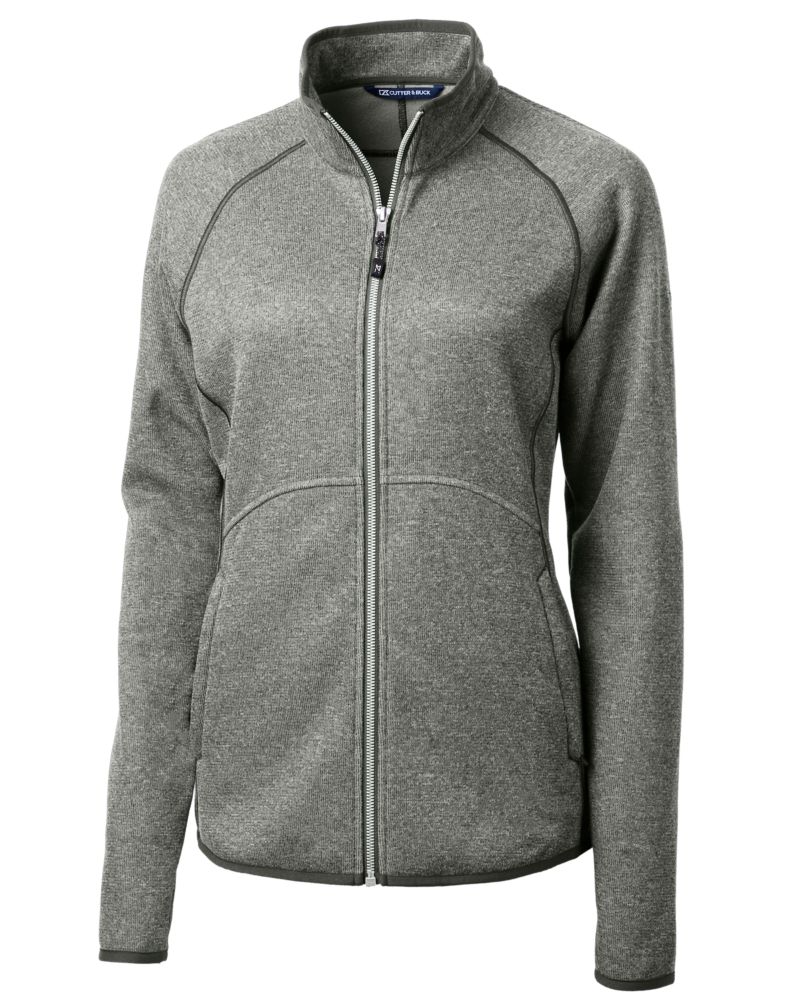 Cutter & Buck Mainsail Sweater-Knit Womens Full Zip Jacket 12