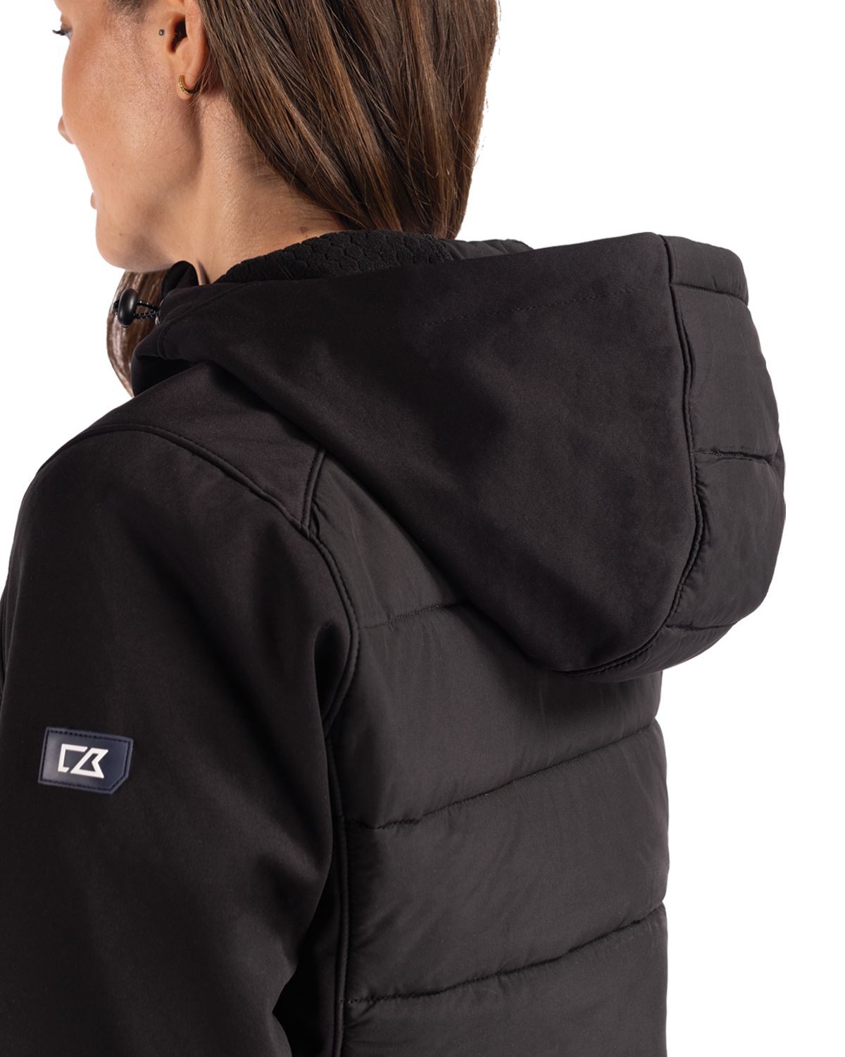 Cutter & Buck Evoke Recycled Honeycomb Fleece Womens Hybrid Full Zip Jacket 66