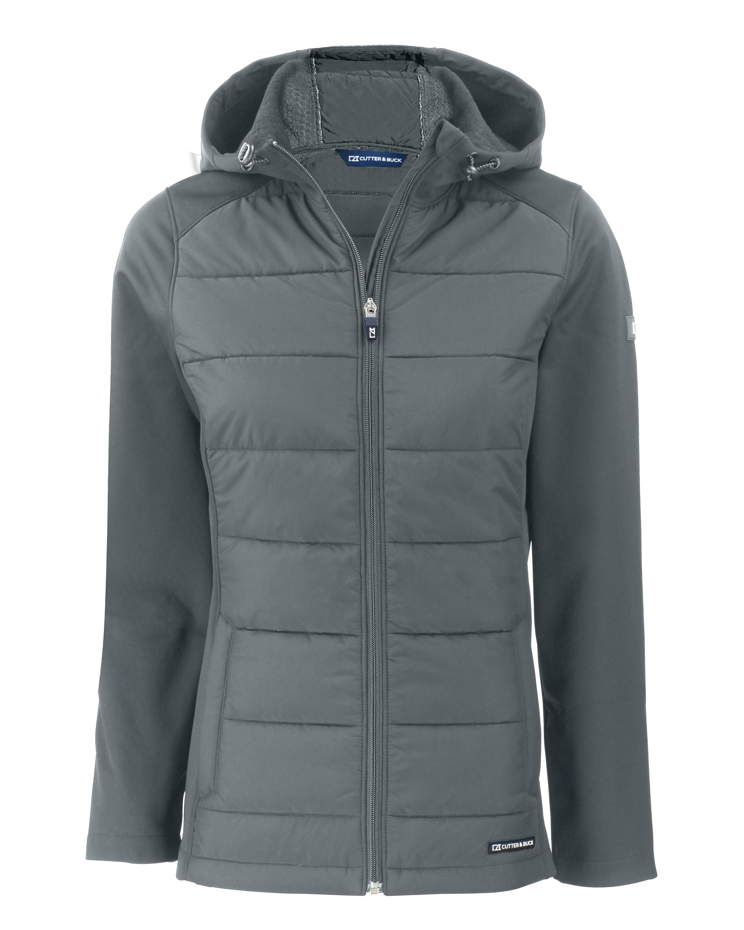 Cutter & Buck Evoke Recycled Honeycomb Fleece Womens Hybrid Full Zip Jacket 83