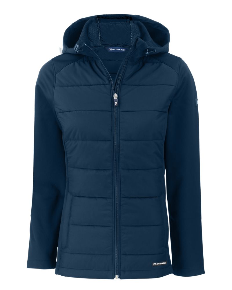 Cutter & Buck Evoke Recycled Honeycomb Fleece Womens Hybrid Full Zip Jacket 88