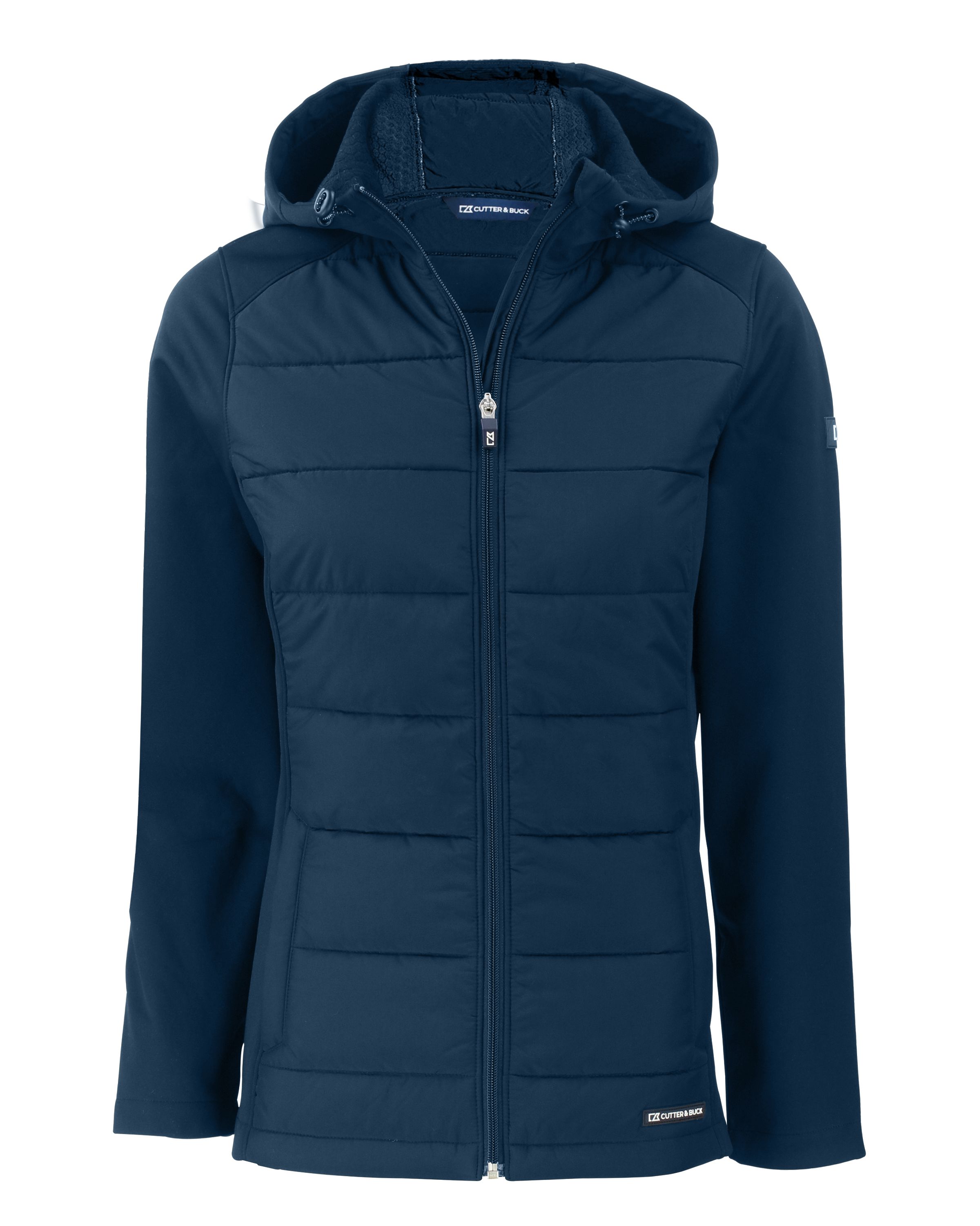 Cutter & Buck Evoke Recycled Honeycomb Fleece Womens Hybrid Full Zip Jacket 87