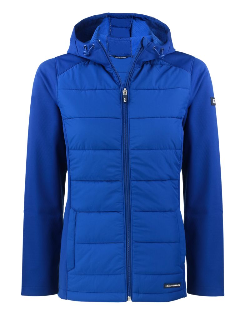 Cutter & Buck Evoke Recycled Honeycomb Fleece Womens Hybrid Full Zip Jacket 91