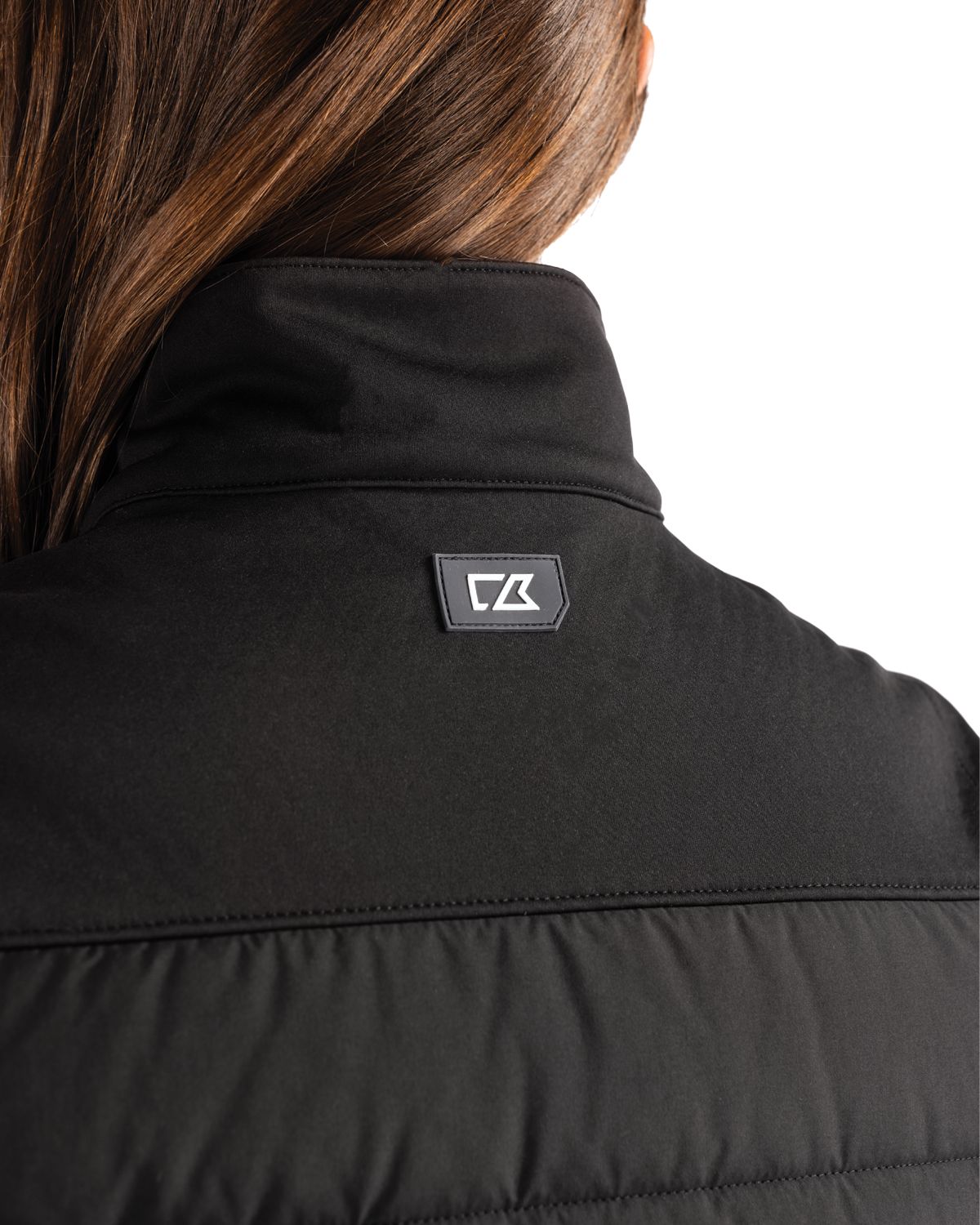 Cutter & Buck Evoke Recycled Honeycomb Fleece Womens Hybrid Full Zip Vest 4