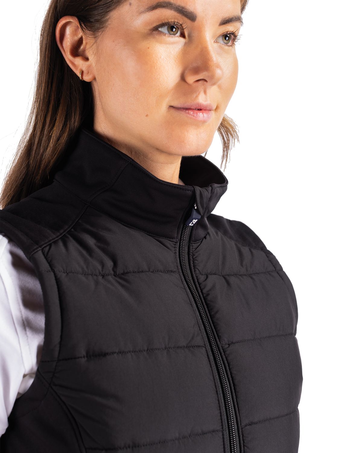 Cutter & Buck Evoke Recycled Honeycomb Fleece Womens Hybrid Full Zip Vest 3