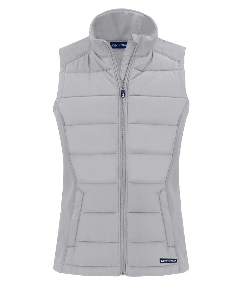 Cutter & Buck Evoke Recycled Honeycomb Fleece Womens Hybrid Full Zip Vest 83