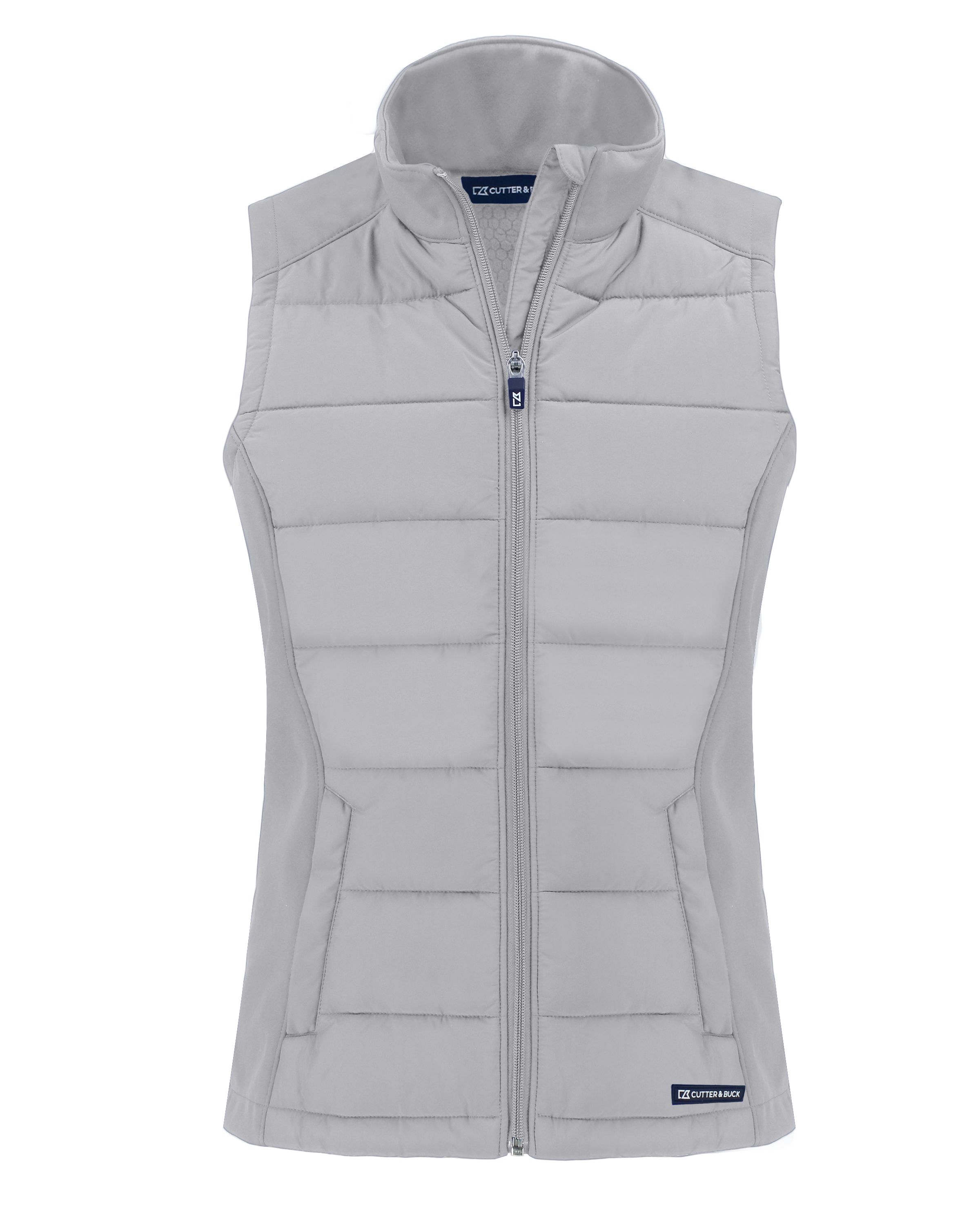 Cutter & Buck Evoke Recycled Honeycomb Fleece Womens Hybrid Full Zip Vest 15