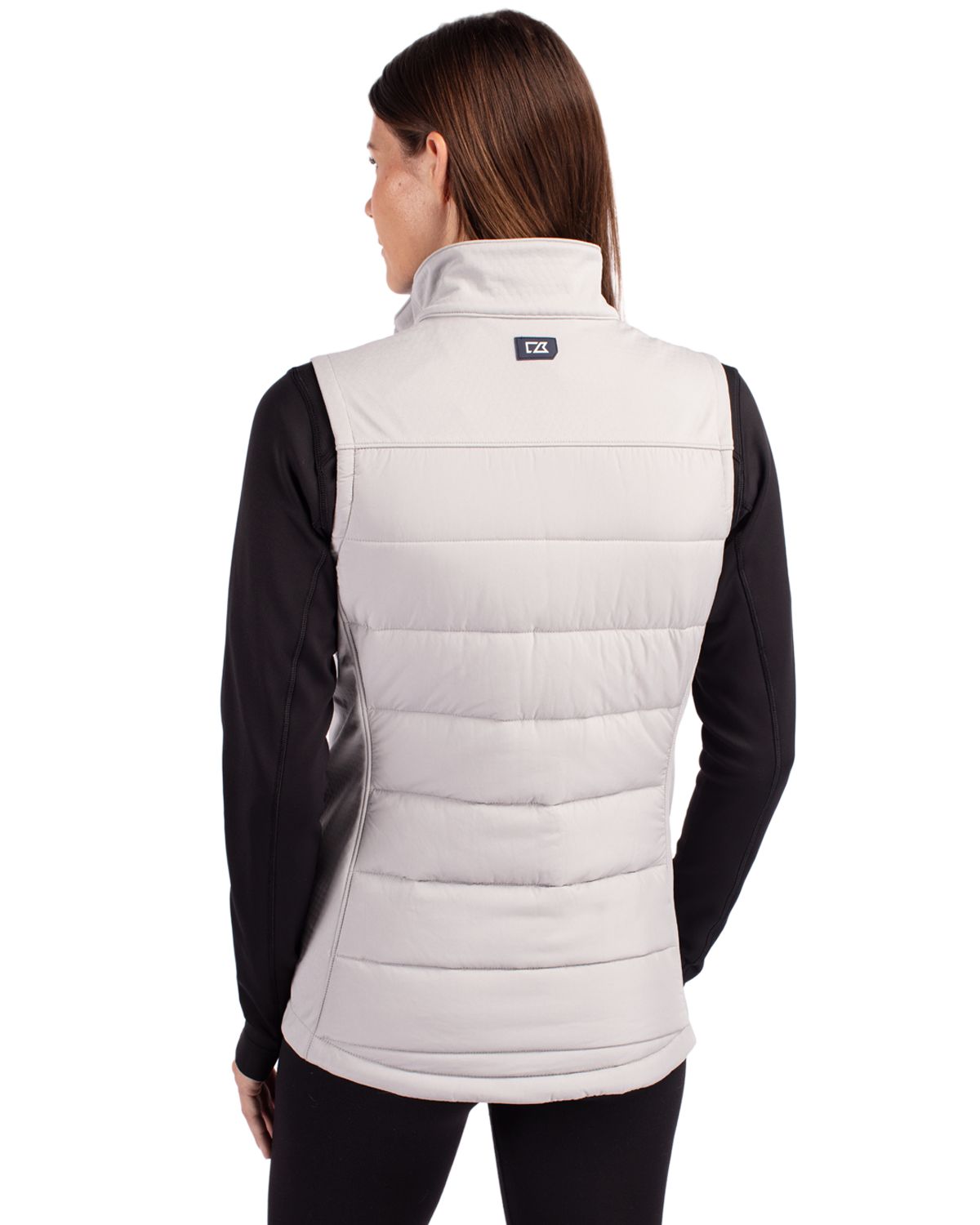 Cutter & Buck Evoke Recycled Honeycomb Fleece Womens Hybrid Full Zip Vest 14