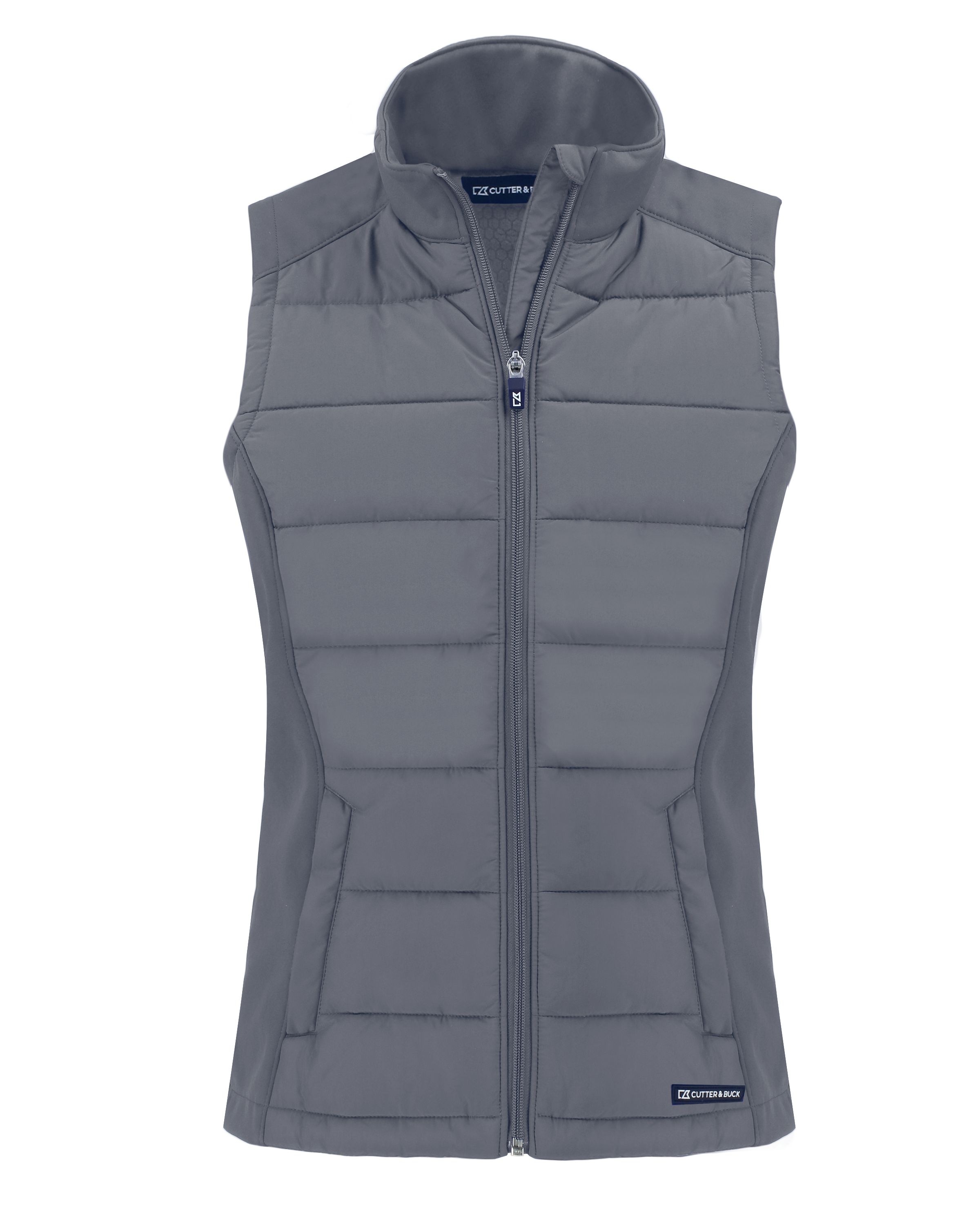 Cutter & Buck Evoke Recycled Honeycomb Fleece Womens Hybrid Full Zip Vest 17
