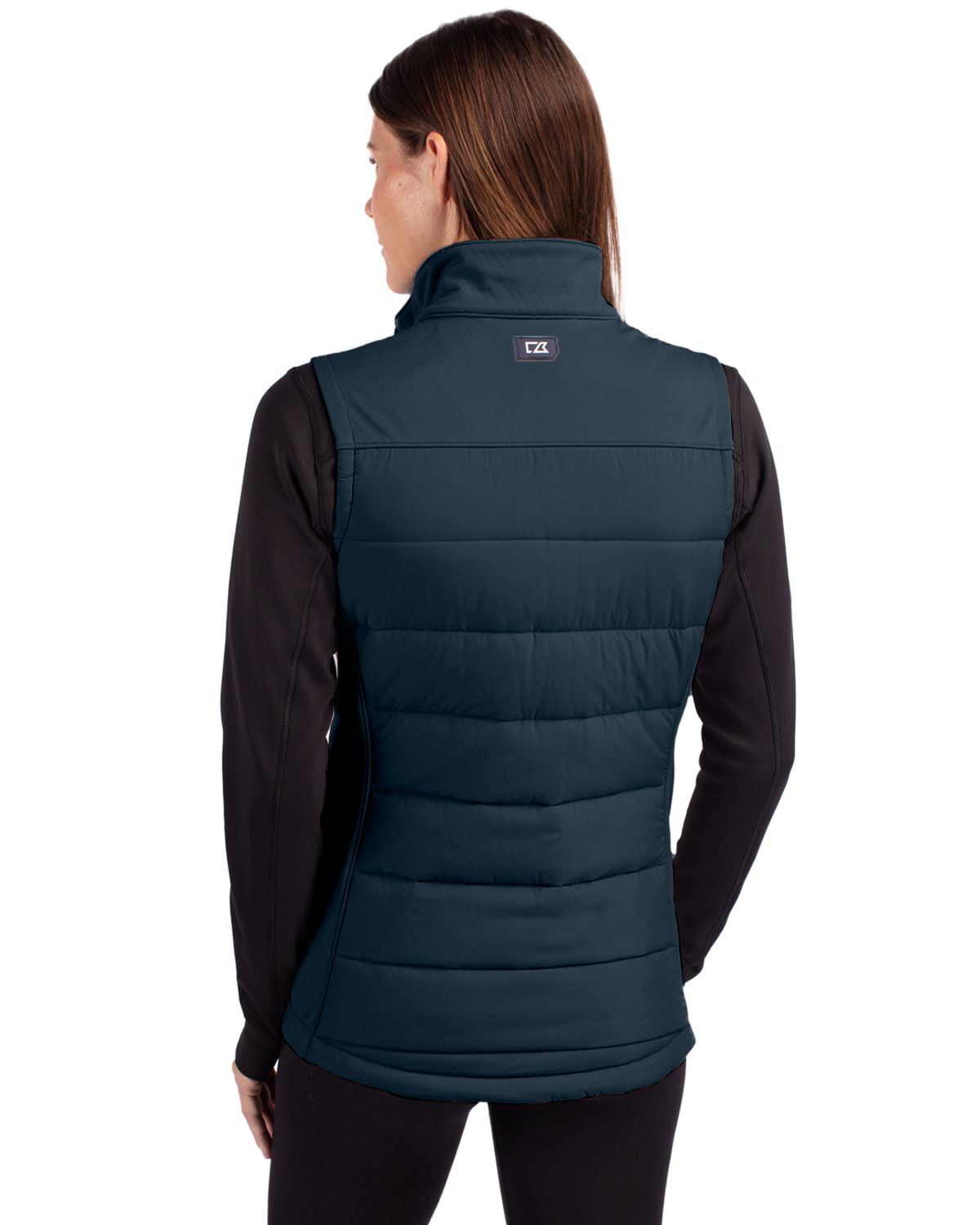 Cutter & Buck Evoke Recycled Honeycomb Fleece Womens Hybrid Full Zip Vest 29