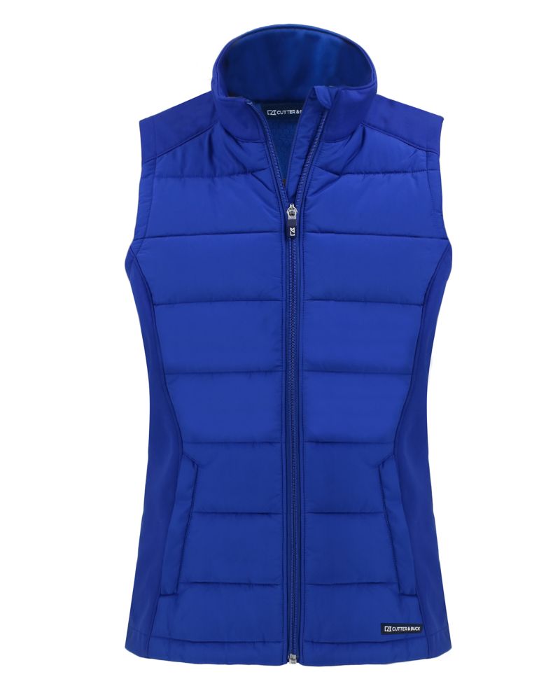 Cutter & Buck Evoke Recycled Honeycomb Fleece Womens Hybrid Full Zip Vest 34