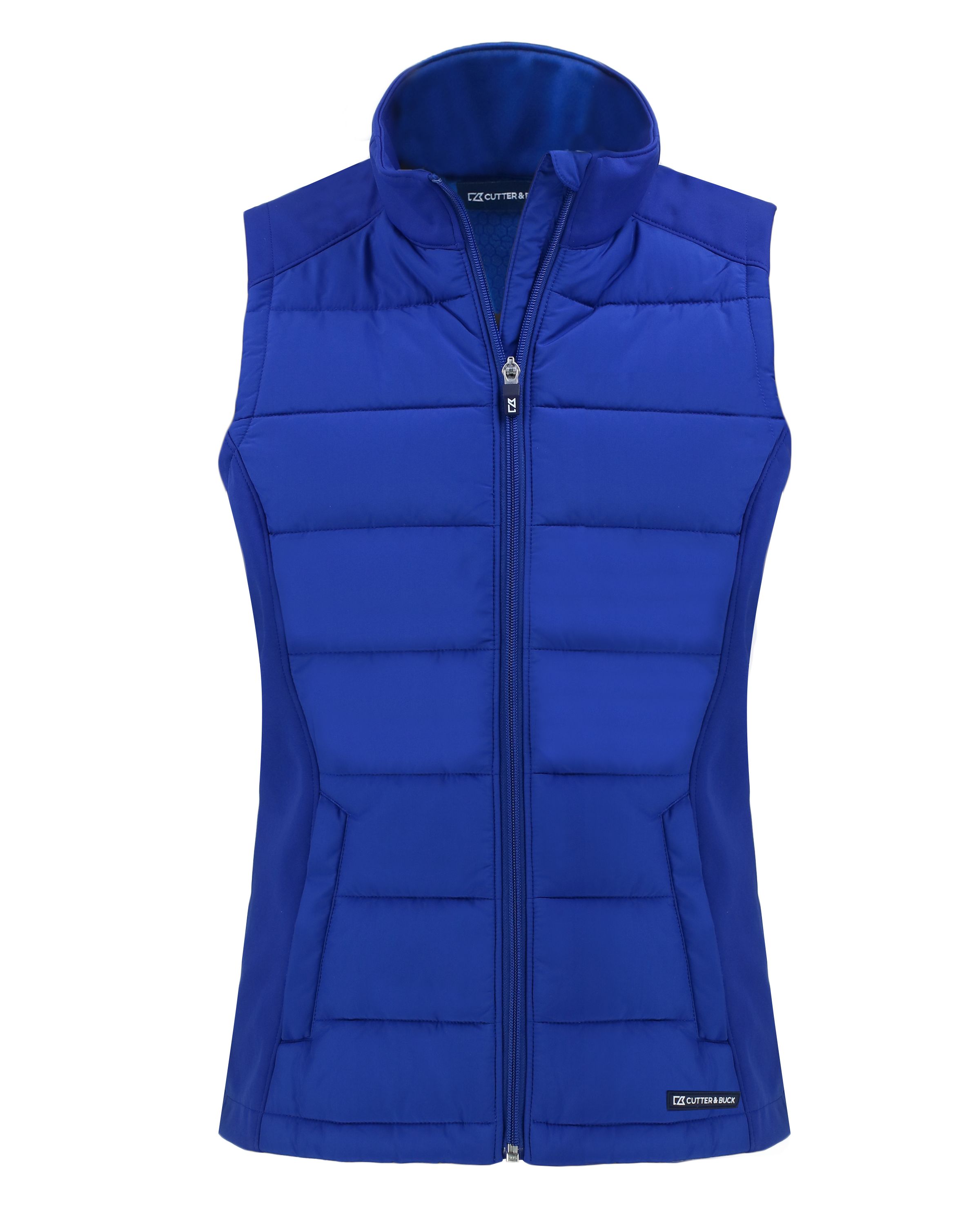 Cutter & Buck Evoke Recycled Honeycomb Fleece Womens Hybrid Full Zip Vest 33