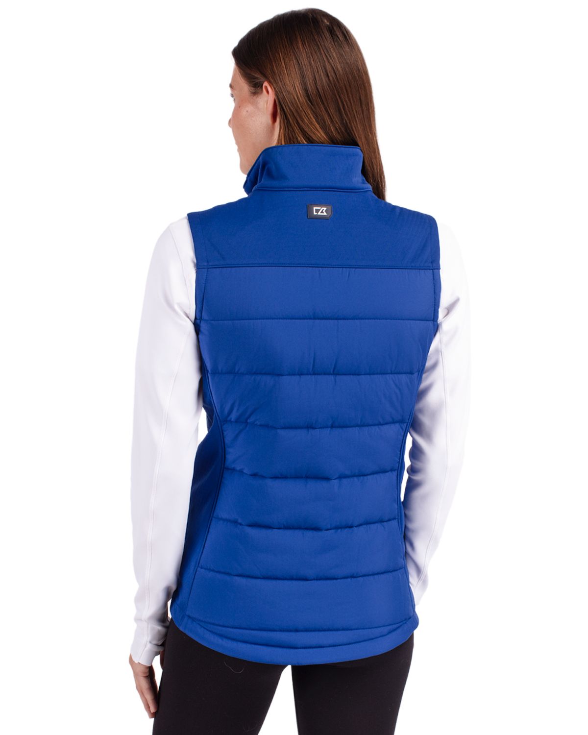 Cutter & Buck Evoke Recycled Honeycomb Fleece Womens Hybrid Full Zip Vest 77