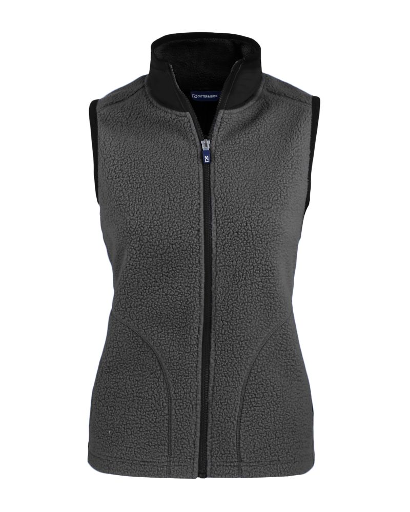 Cutter & Buck Cascade Epic Comfort Recycled Sherpa Fleece Womens Full Zip Vest 90