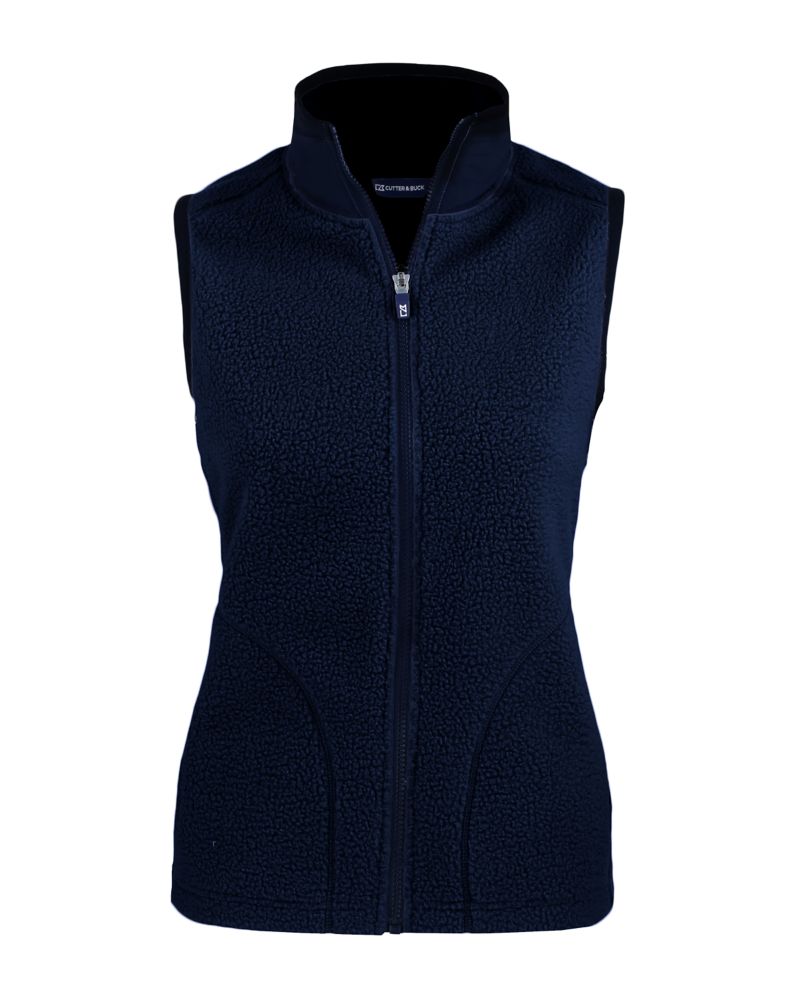 Cutter & Buck Cascade Epic Comfort Recycled Sherpa Fleece Womens Full Zip Vest 24