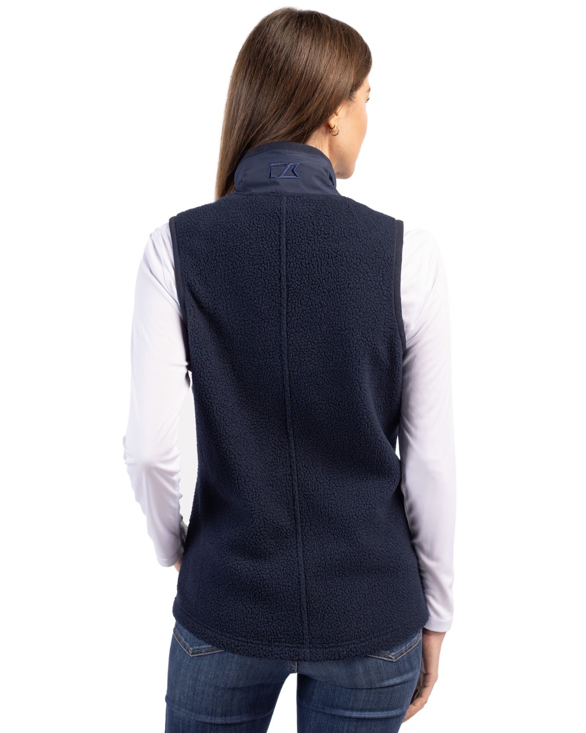 Cutter & Buck Cascade Epic Comfort Recycled Sherpa Fleece Womens Full Zip Vest 30
