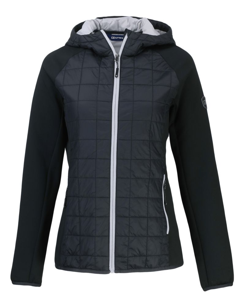 Cutter & Buck Rainier Recycled Insulated Hybrid Puffer Womens Full Zip Jacket 37