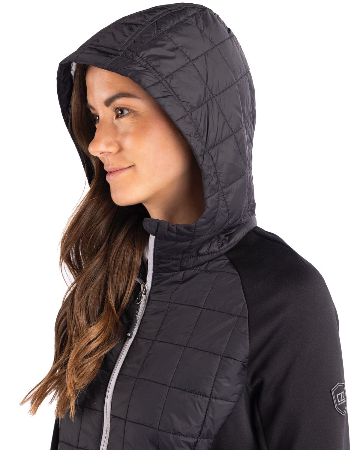 Cutter & Buck Rainier Recycled Insulated Hybrid Puffer Womens Full Zip Jacket 51