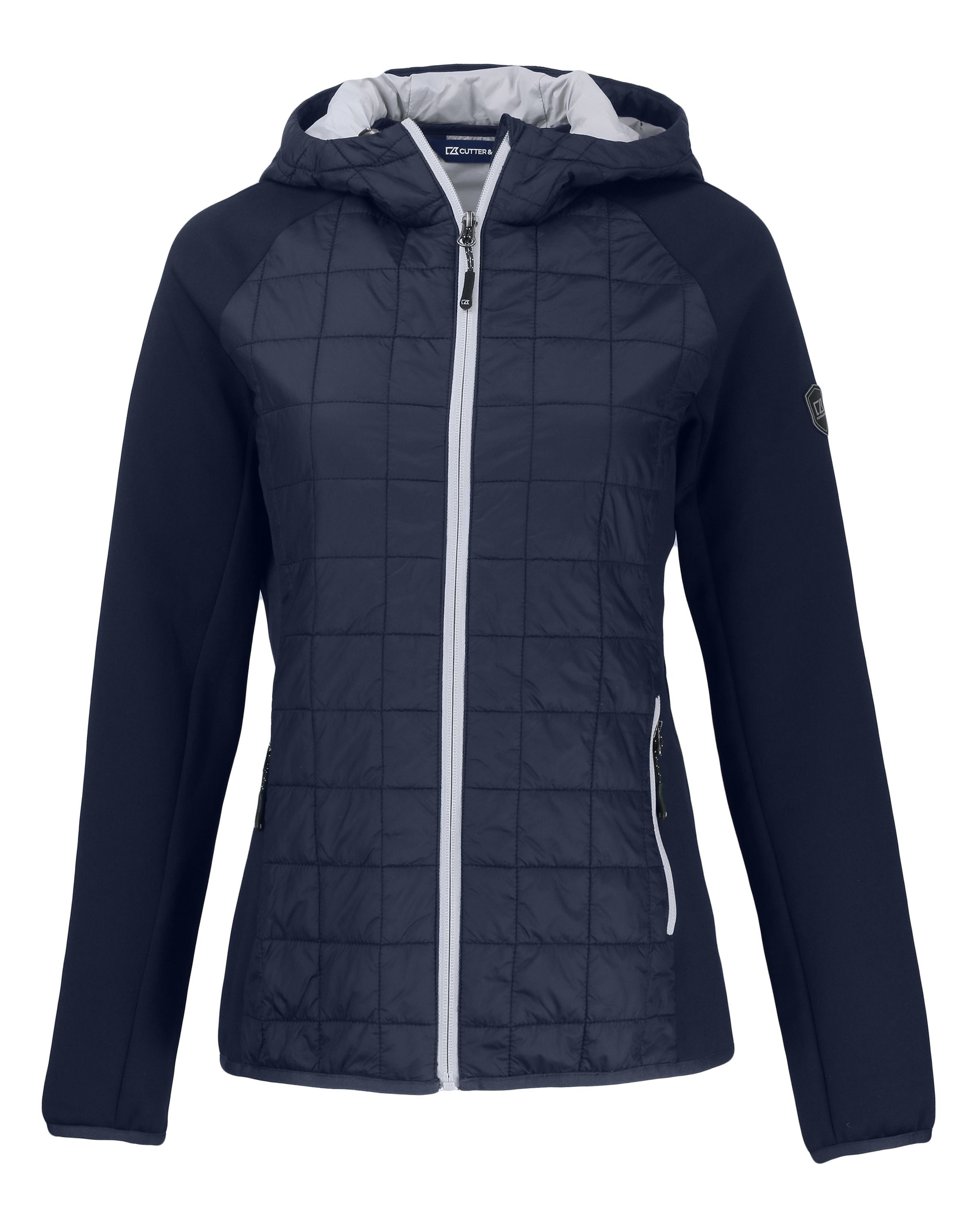 Cutter & Buck Rainier Recycled Insulated Hybrid Puffer Womens Full Zip Jacket 40