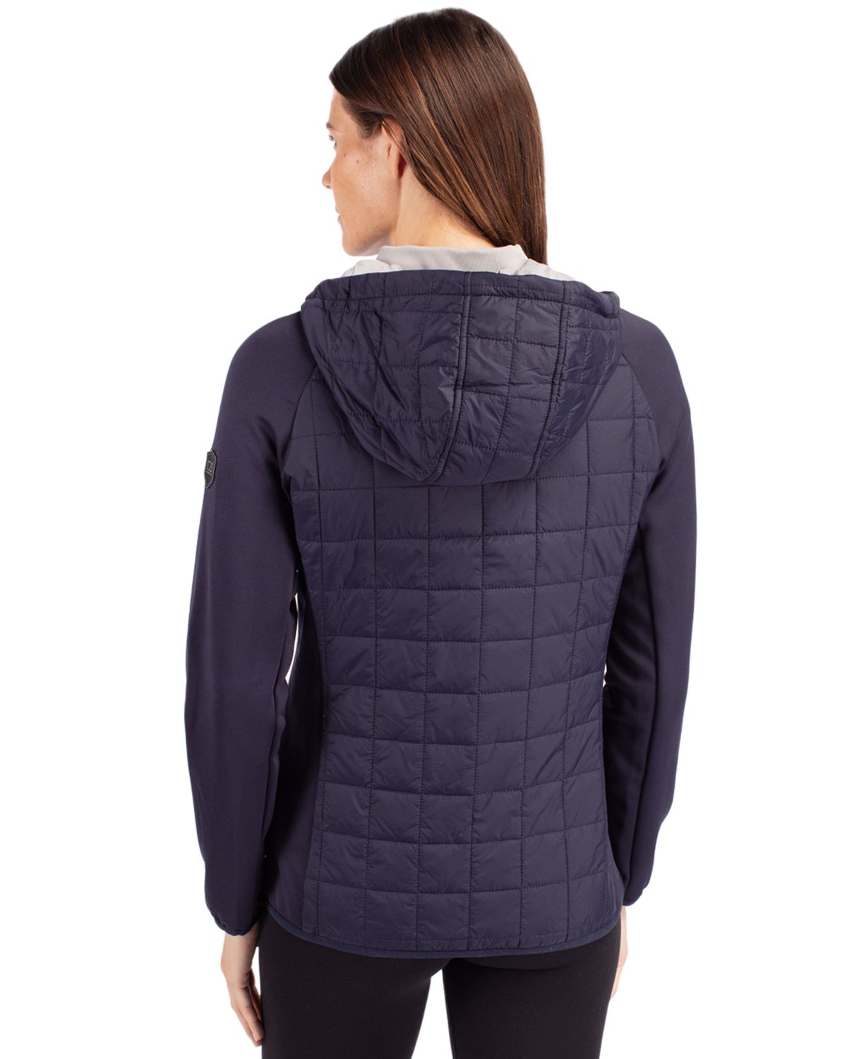 Cutter & Buck Rainier Recycled Insulated Hybrid Puffer Womens Full Zip Jacket 43