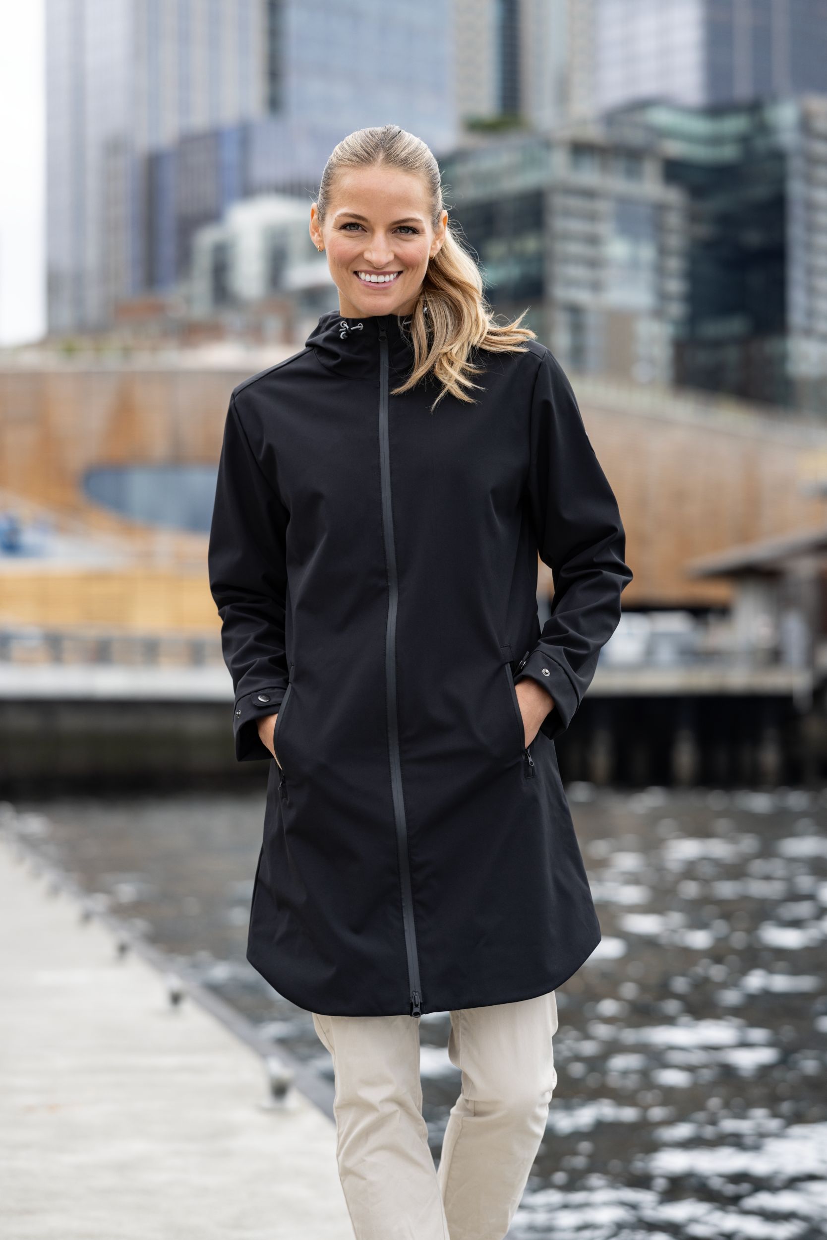 Cutter & Buck Camano Recycled Everyday Stretch Water Resistant Womens Full Zip Jacket