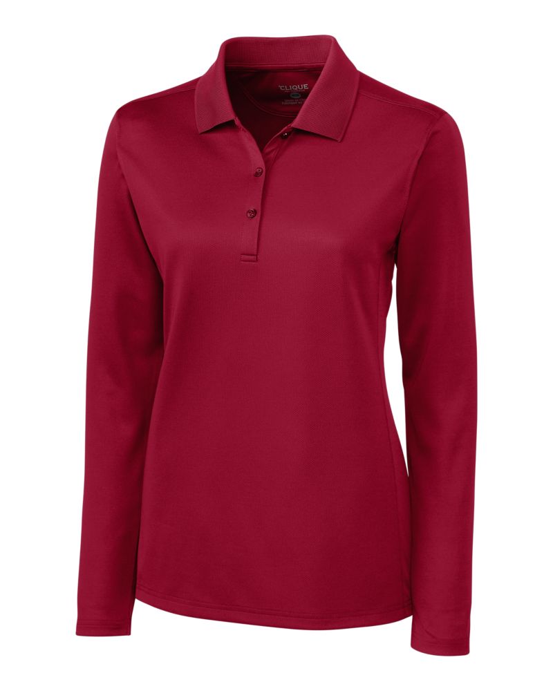 Clique Ice Pique Tech Womens Long Sleeve Polo 107