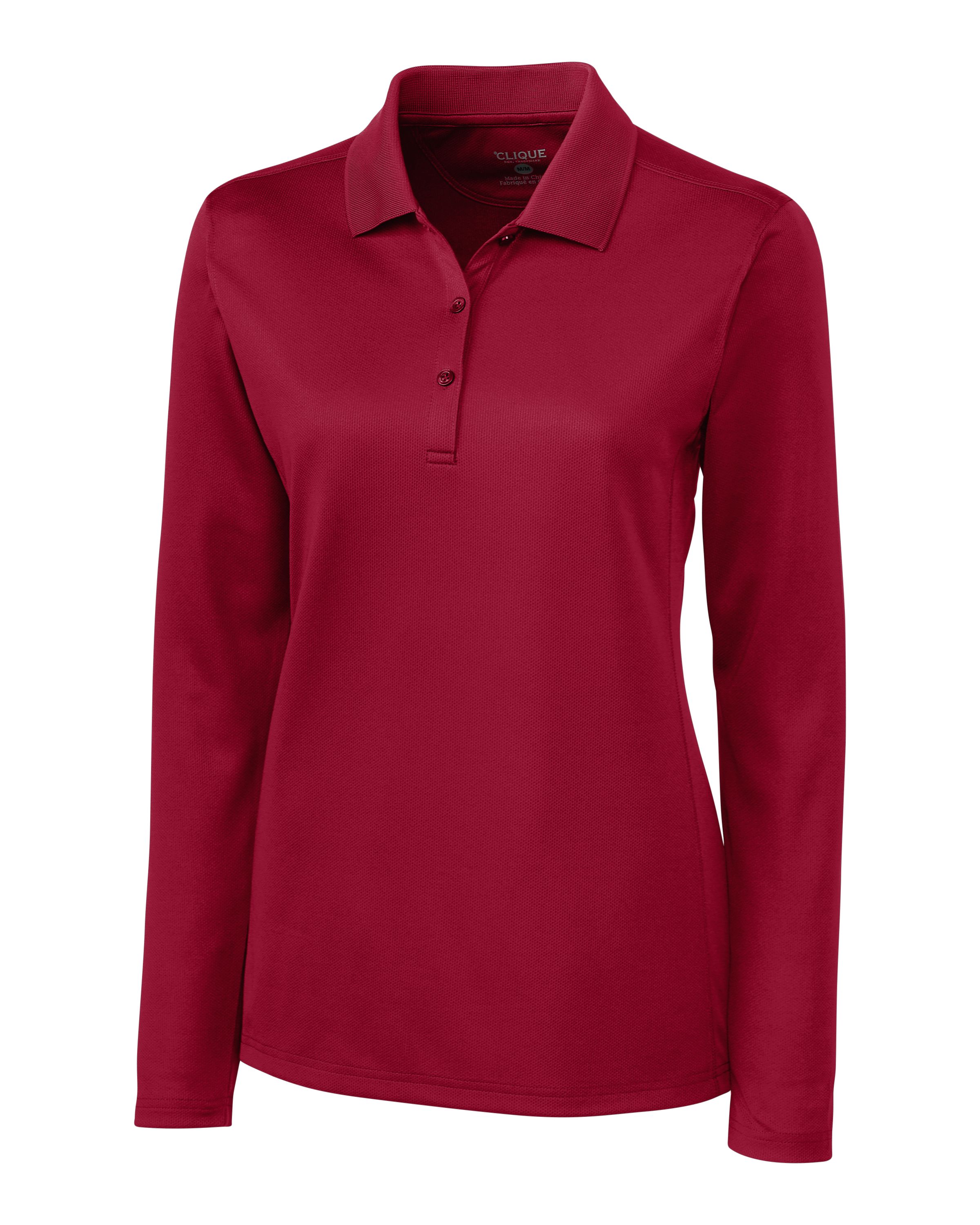 Clique Ice Pique Tech Womens Long Sleeve Polo 95