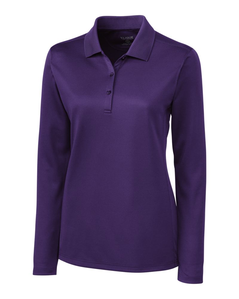 Clique Ice Pique Tech Womens Long Sleeve Polo 83