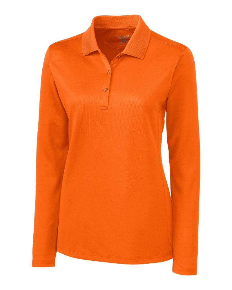 Clique Ice Pique Tech Womens Long Sleeve Polo 76