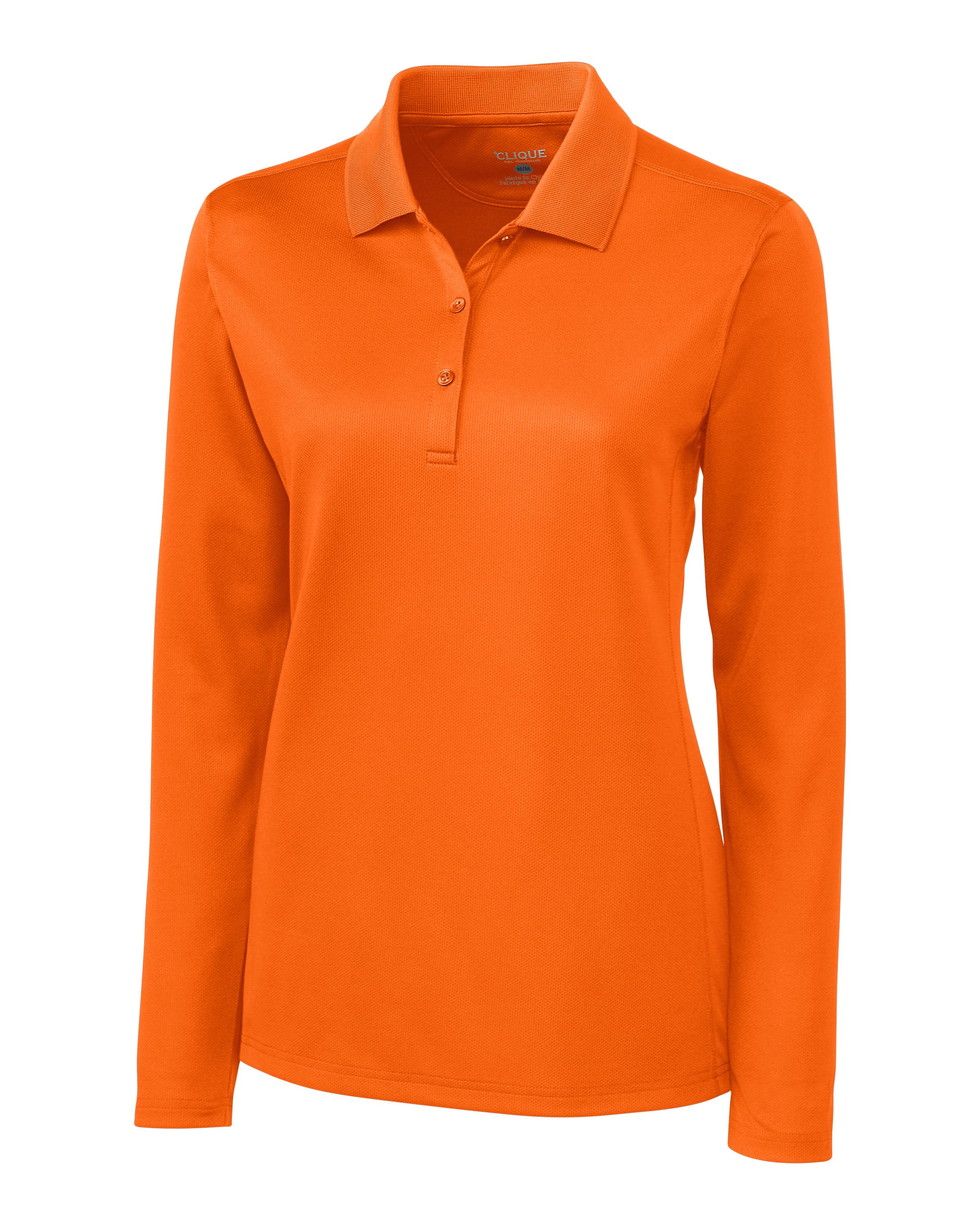 Clique Ice Pique Tech Womens Long Sleeve Polo 100